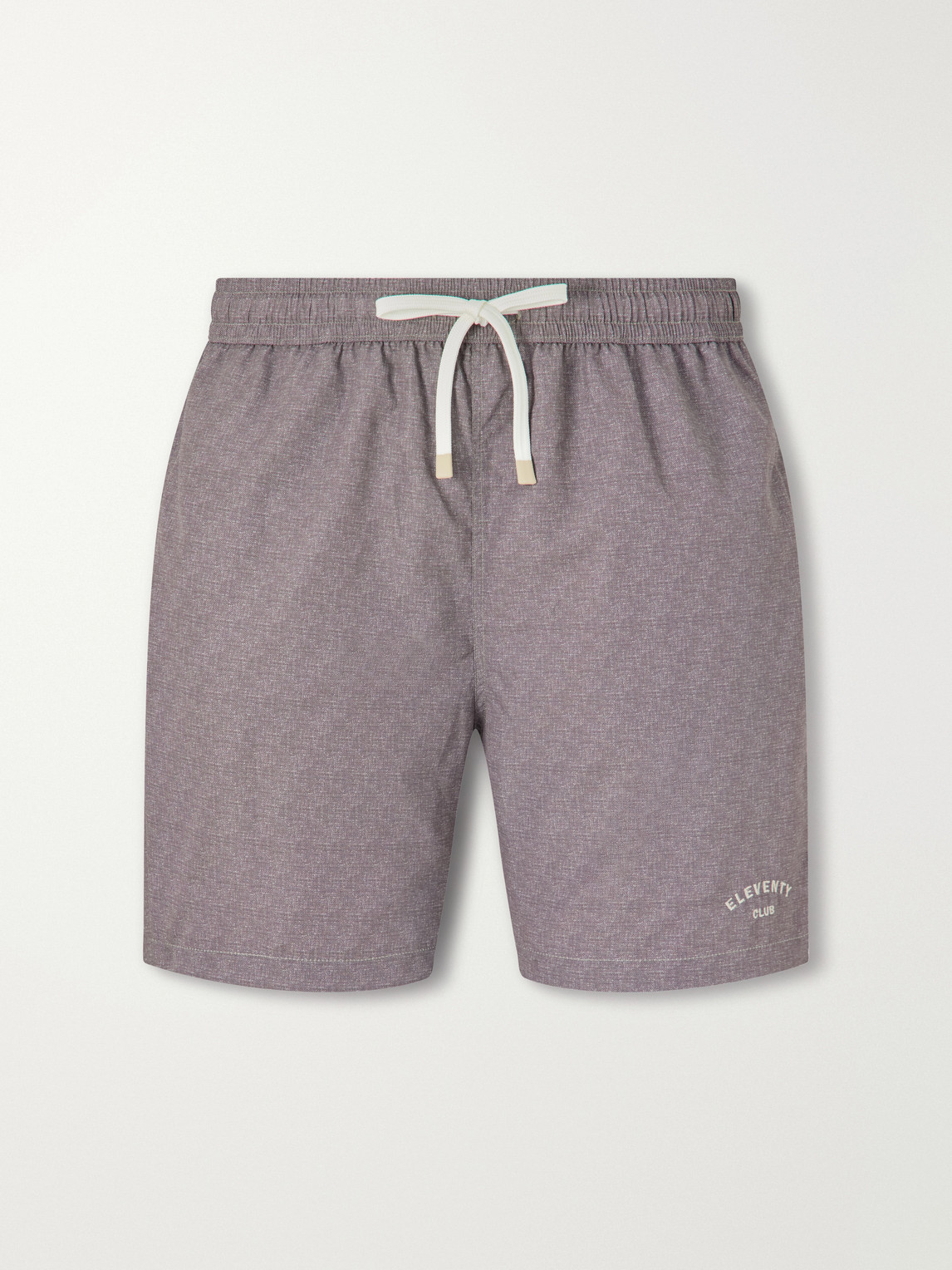 Eleventy Straight-leg Mid-length Swim Shorts In Gray
