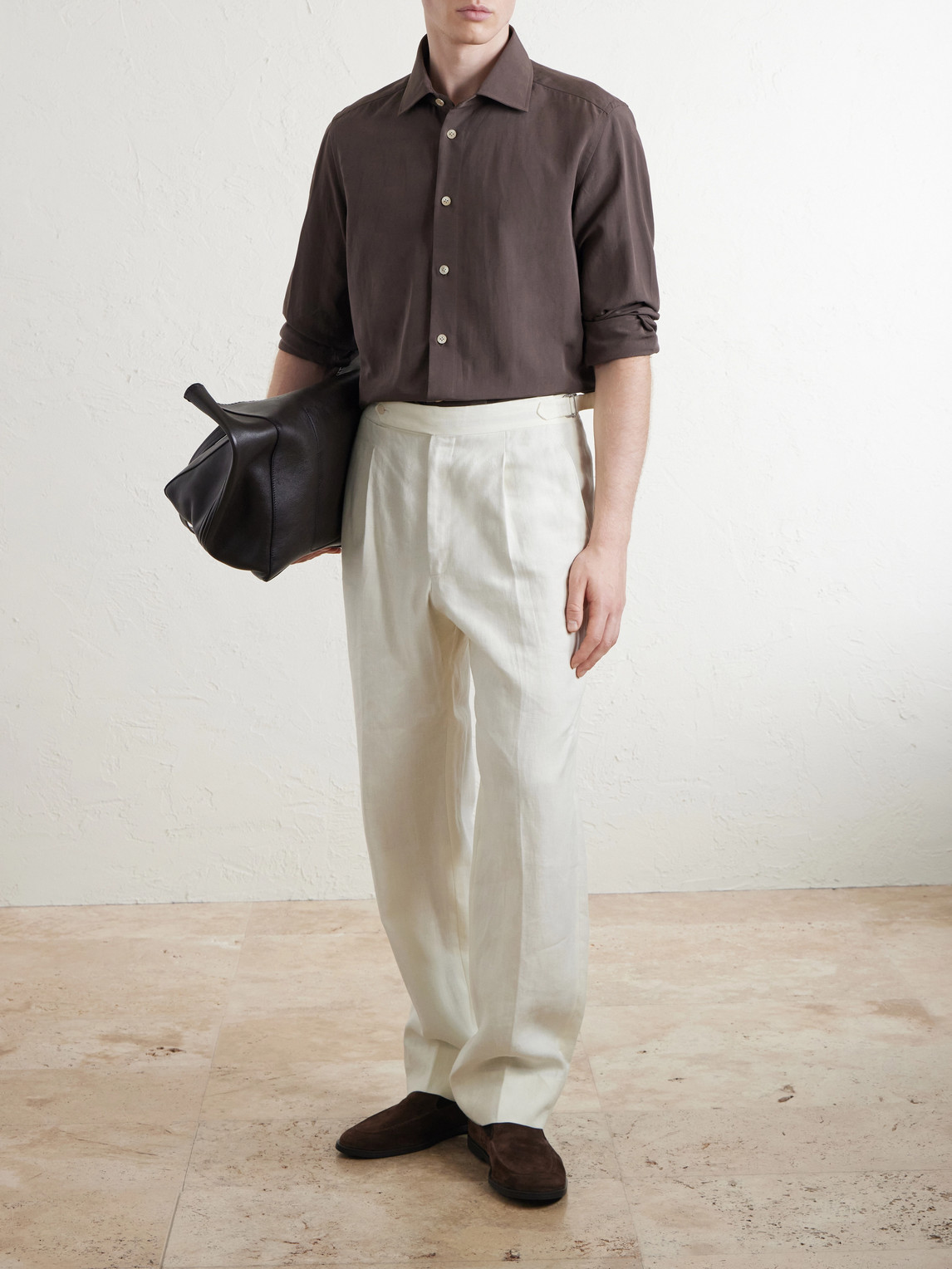 Lyocell, Linen And Cotton-Blend Shirt