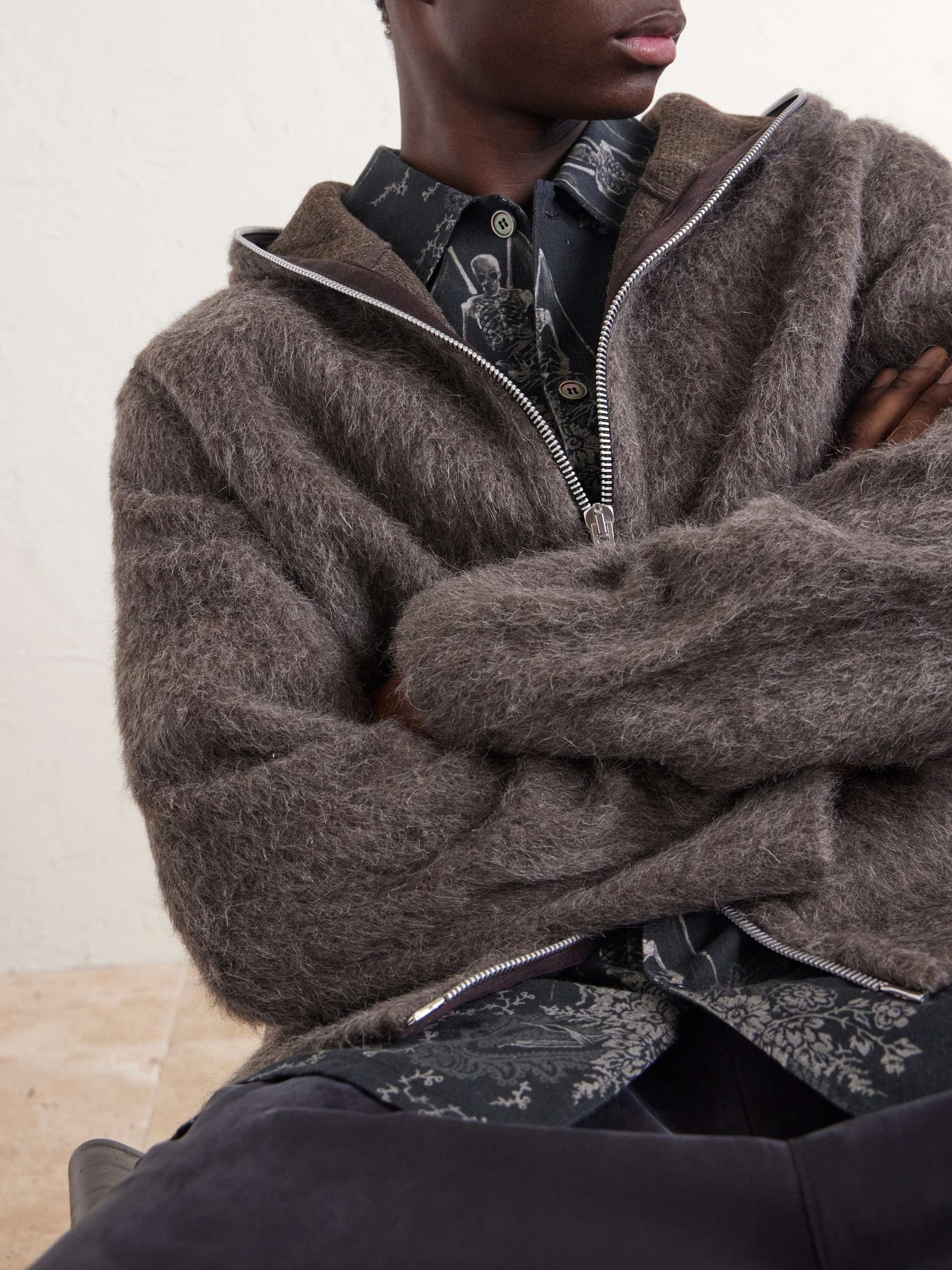 OUR LEGACY Brushed-Knit Zip-Up Hoodie for Men | MR PORTER