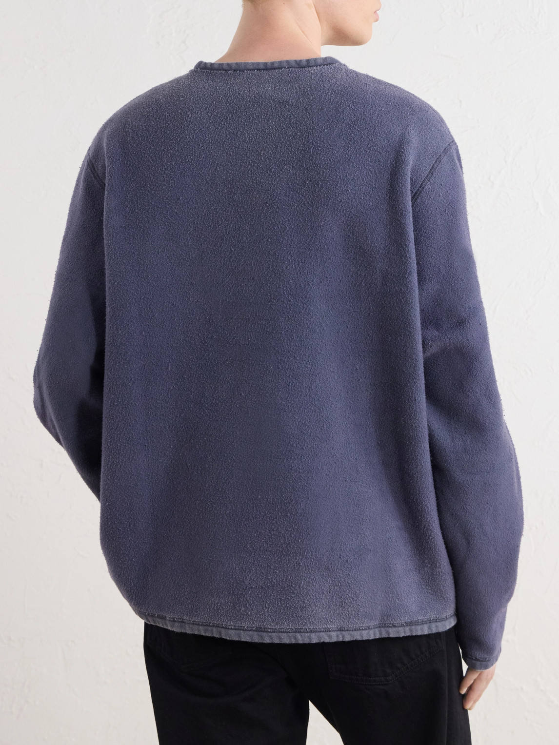 Double Lock Brushed Cotton-Jersey Sweatshirt