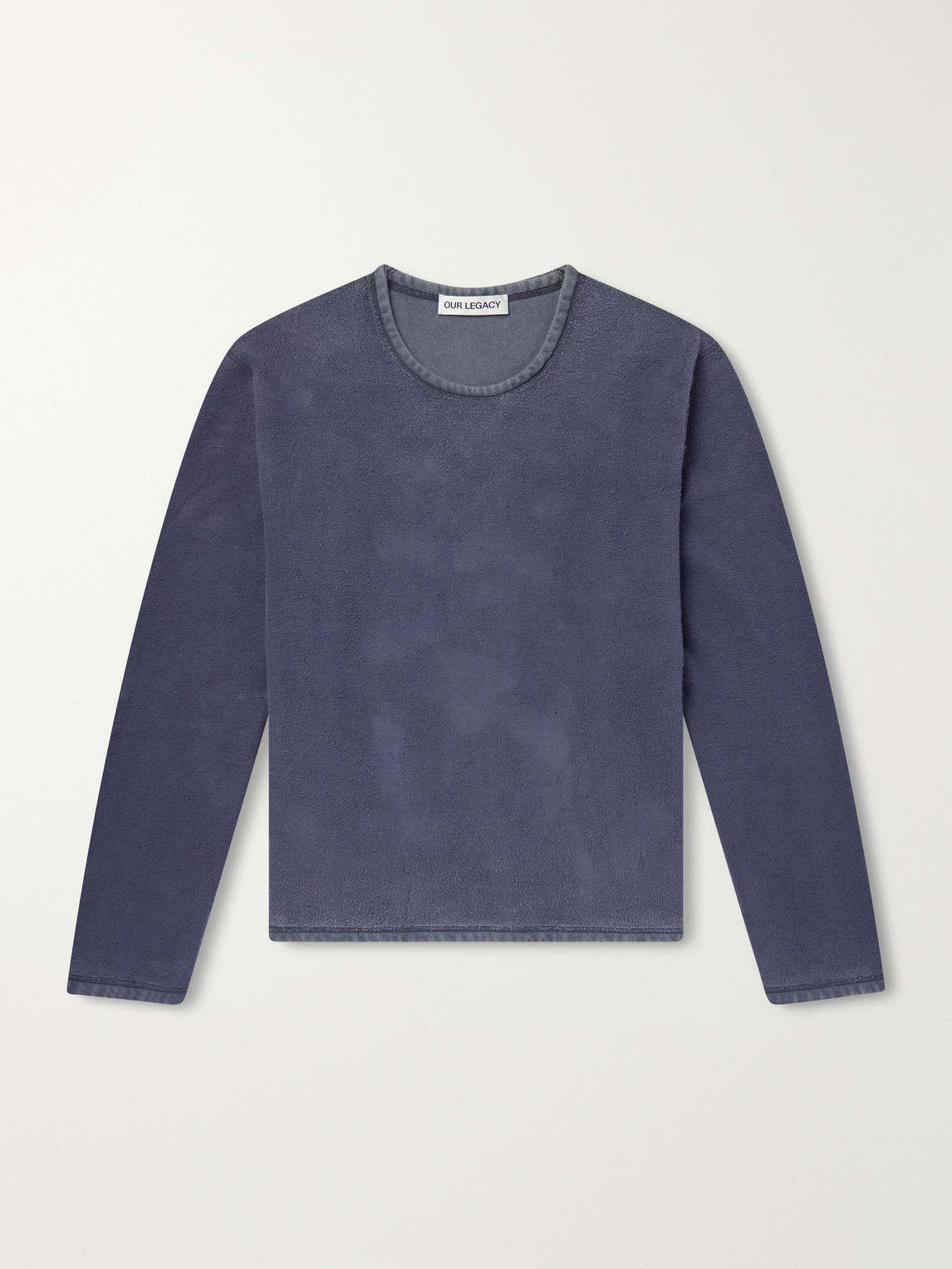 Our Legacy Double Lock Brushed Cotton-jersey Sweatshirt In Blue