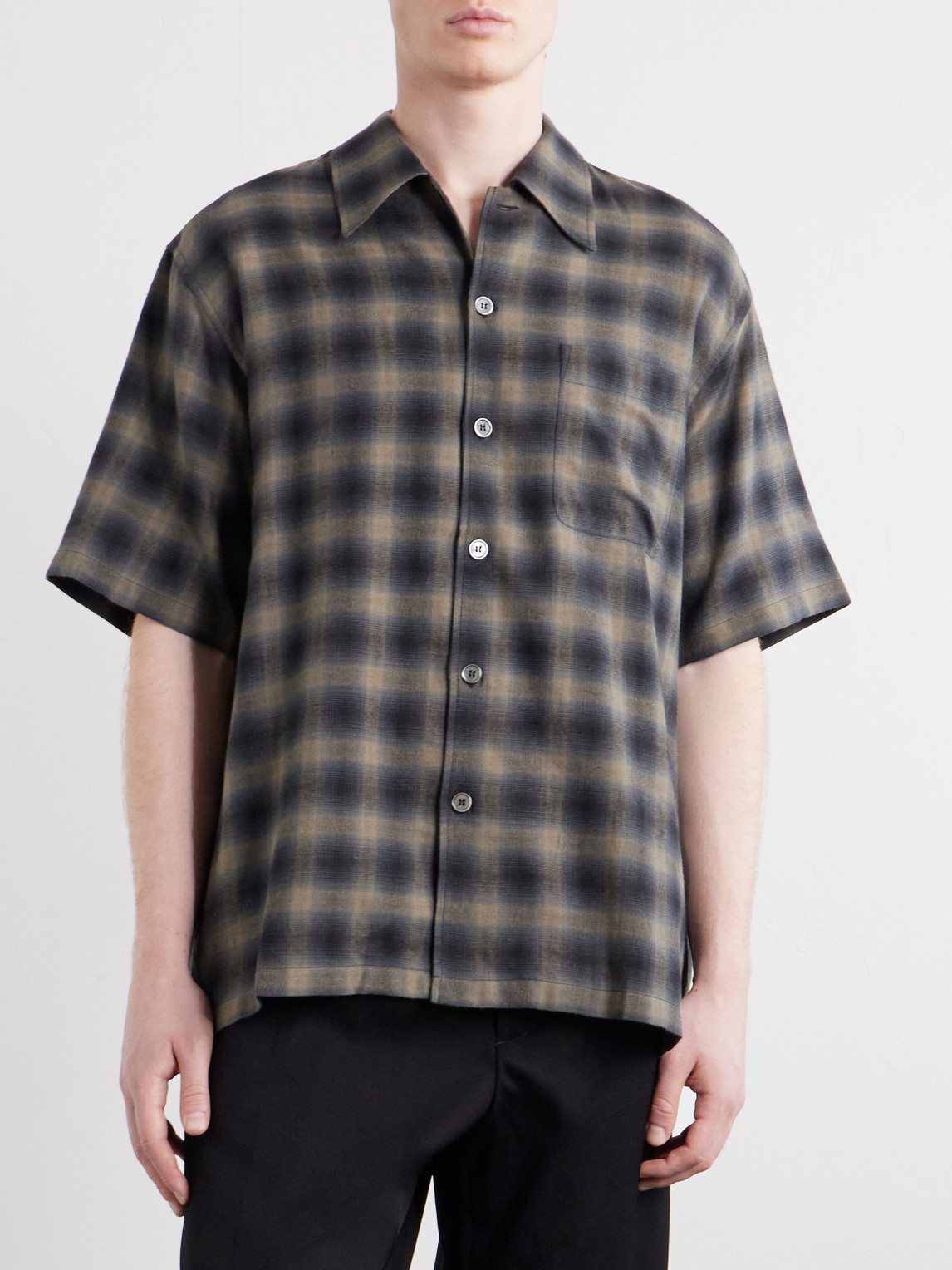 Our Legacy Checked Cotton and Wool-Blend Shirt - Men | Thumbnail 3 Our Legacy Checked Cotton and Wool-Blend Shirt - Men | Thumbnail 3