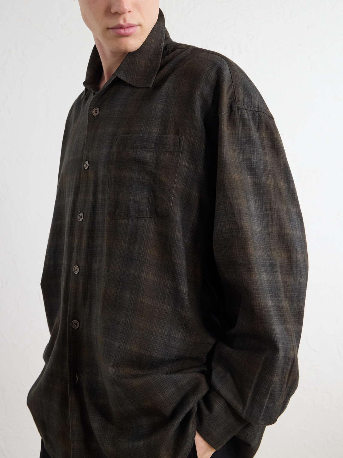 Borrowed Checked Cotton-Flannel Shirt