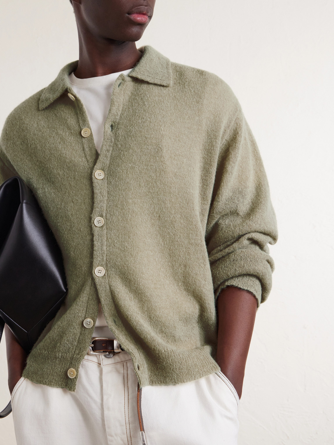 Evening Polo Alpaca And Wool-Blend Cardigan