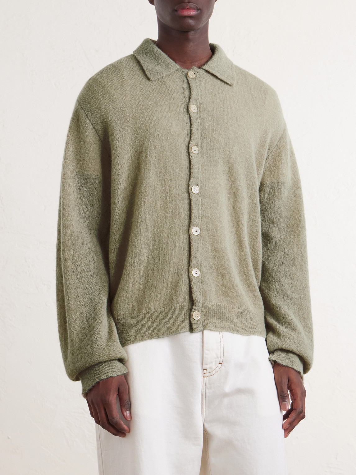 Evening Polo Alpaca And Wool-Blend Cardigan