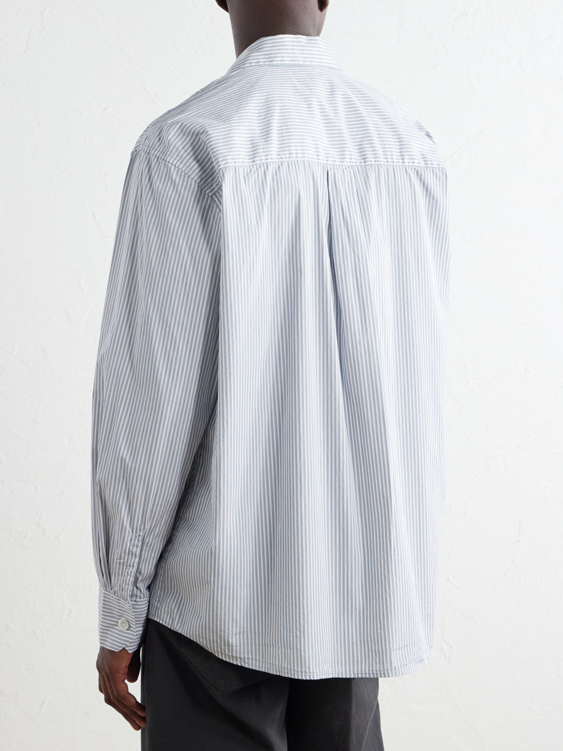Above Striped Cotton-Poplin Shirt