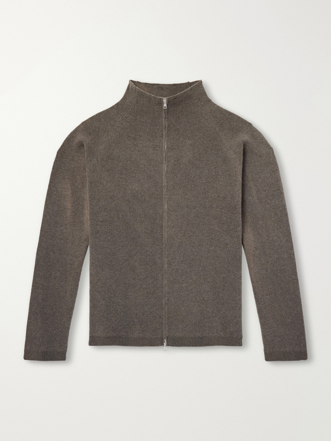 Merino Wool Zip-Up Cardigan
