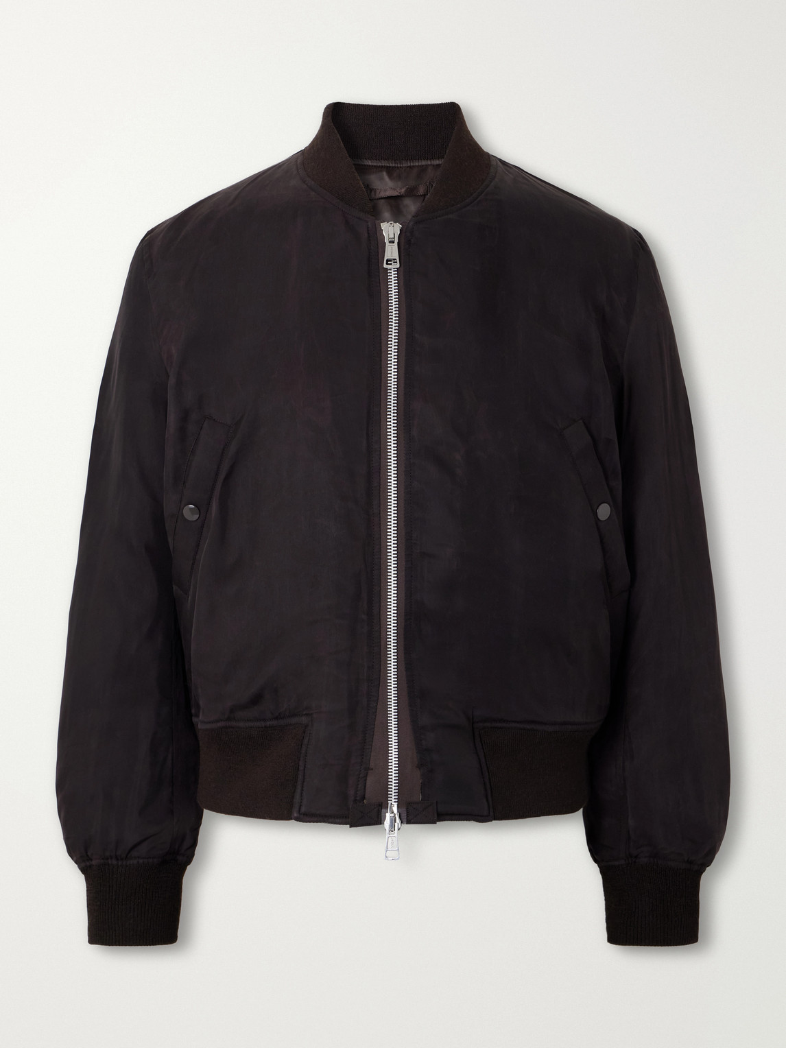 Reversible Padded Coated-Twill Bomber Jacket