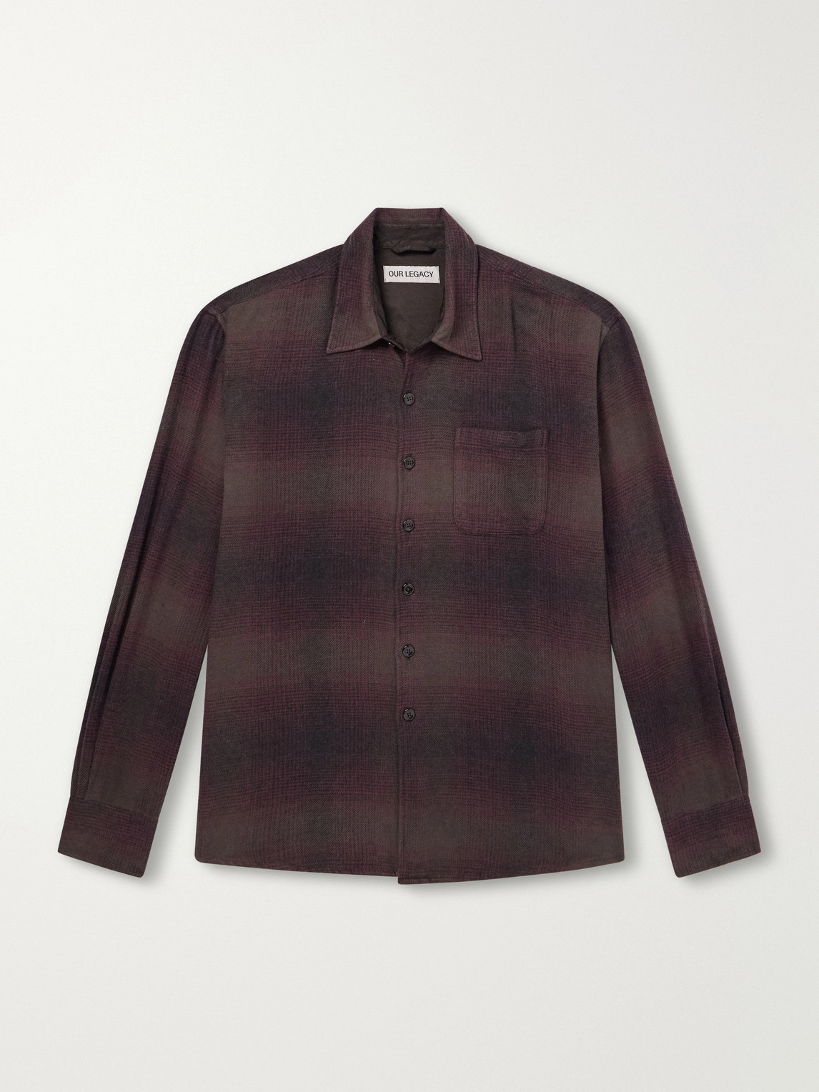 Above Checked Cotton-Blend Flannel Shirt