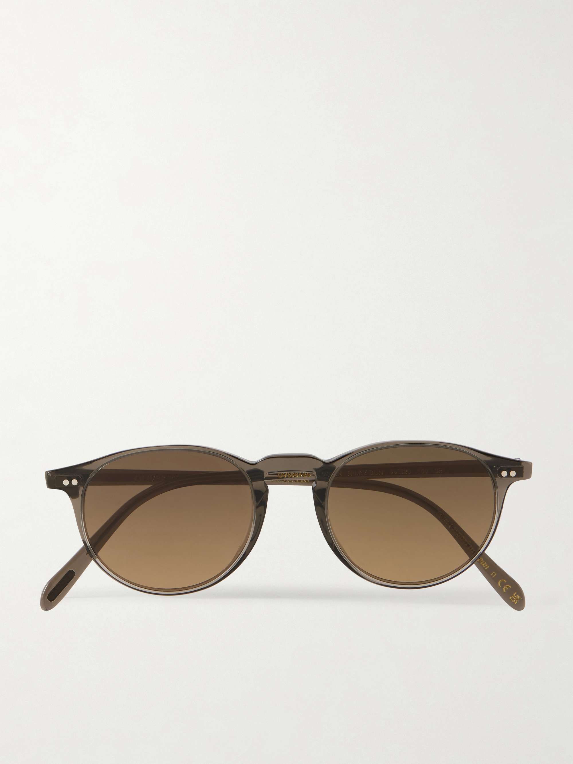 OLIVER PEOPLES Riley Round-Frame Acetate Sunglasses