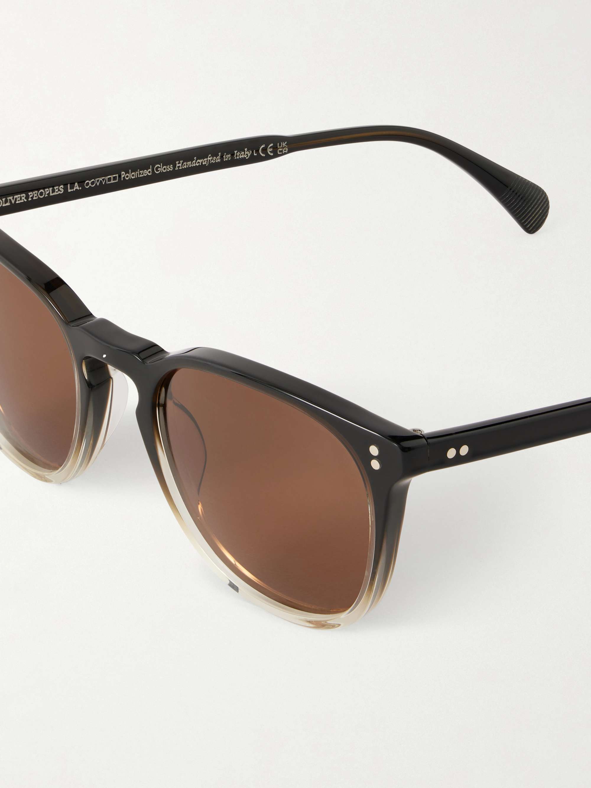 OLIVER PEOPLES Finley Esq Round-Frame Matte-Acetate Polarised Sunglasses