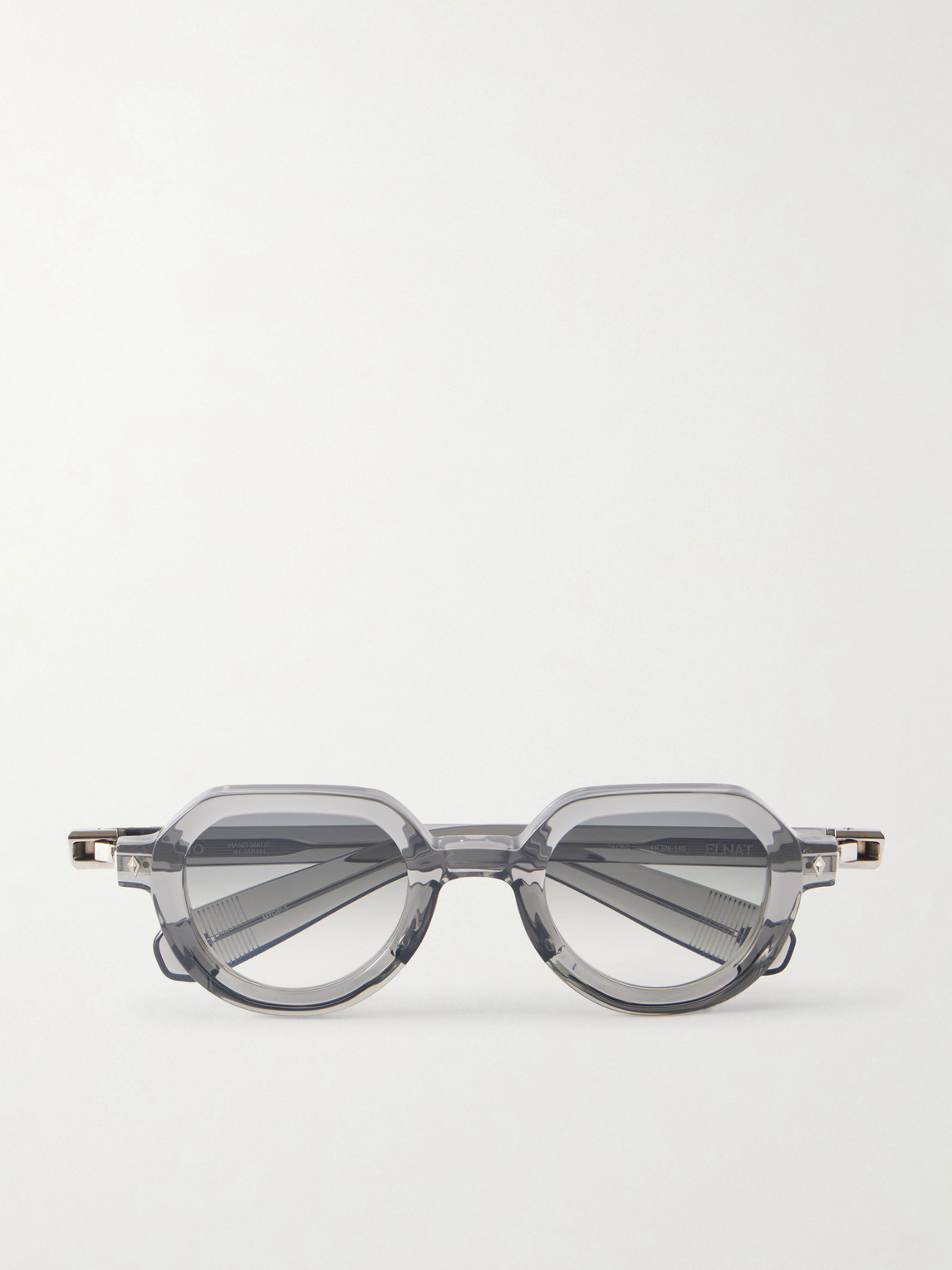 Sato Elnat Round-frame Acetate Sunglasses In Gray