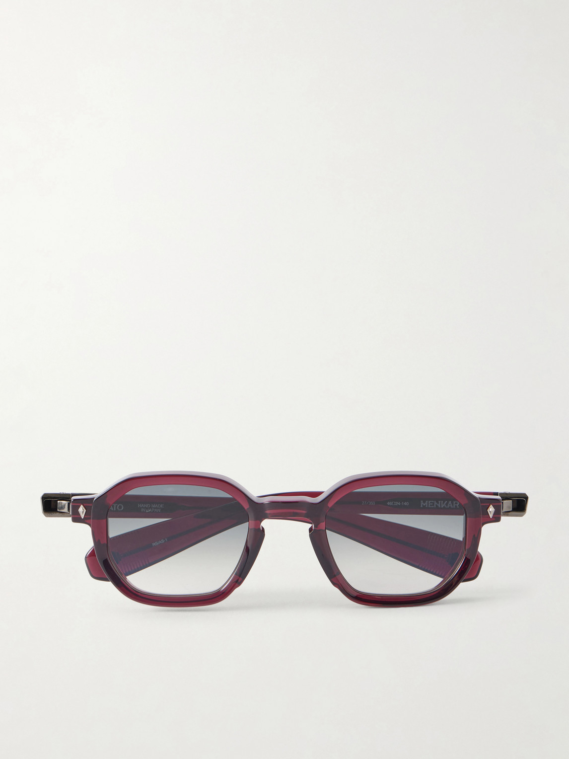 Sato Menkar Round-frame Acetate Sunglasses In Burgundy