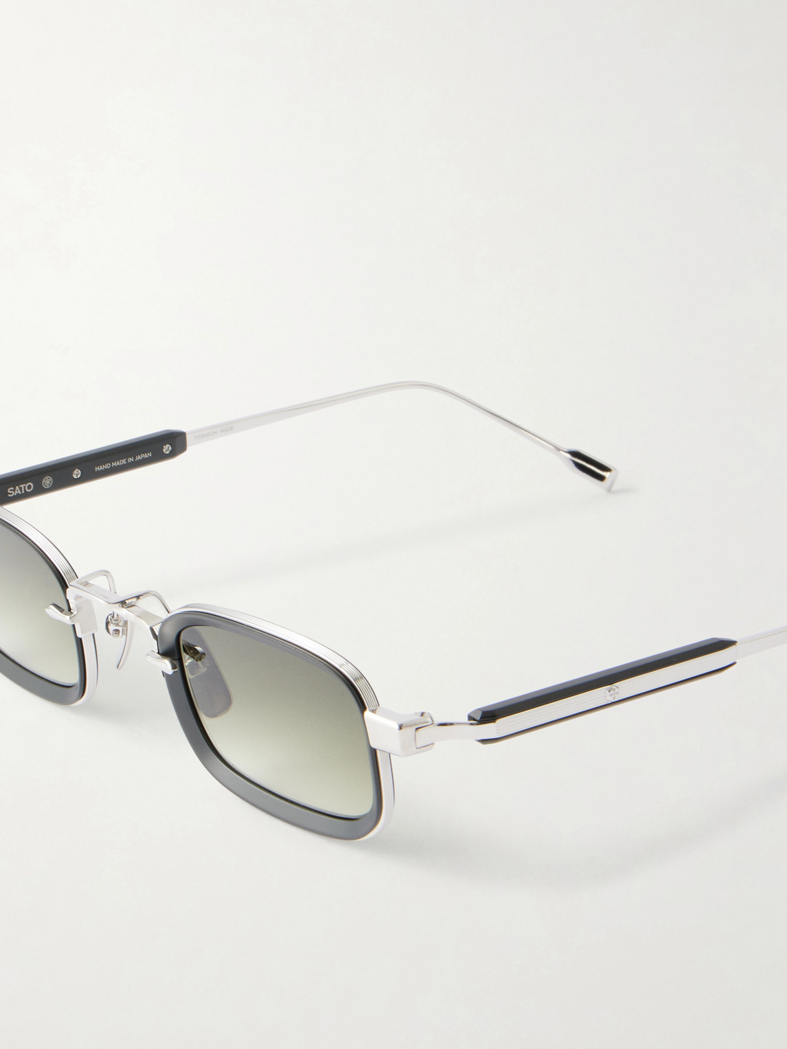  Sato - Canicula Square-frame Titanium Sunglasses - Men - Silver 