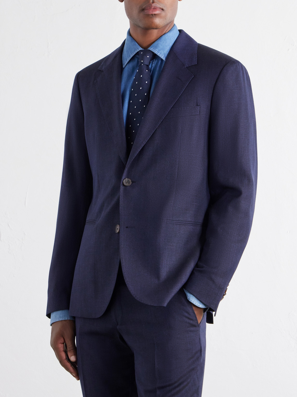 Mr P. - Wool, Silk And Linen-Blend Suit Jacket