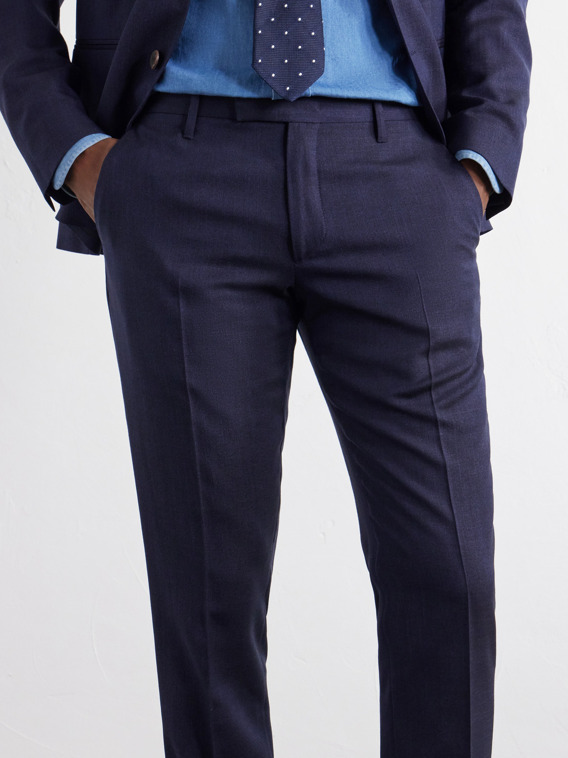 Mr P. - Straight-Leg Wool, Silk And Linen-Blend Trousers