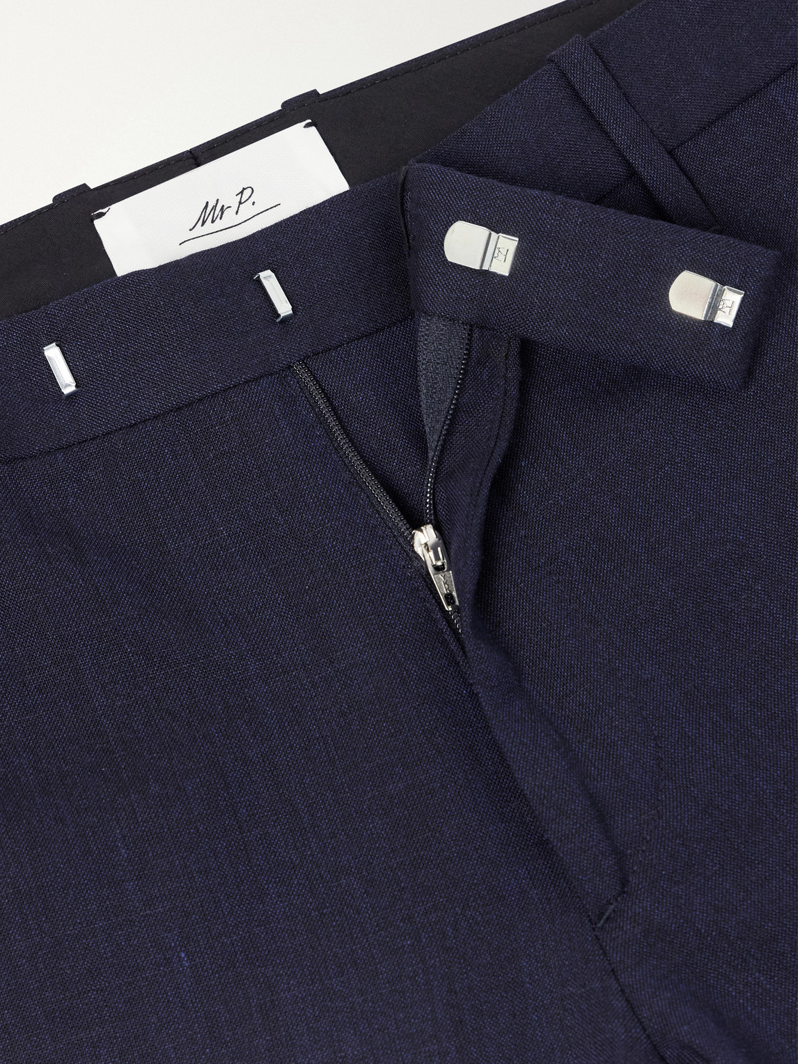 Mr P. - Straight-Leg Wool, Silk And Linen-Blend Trousers