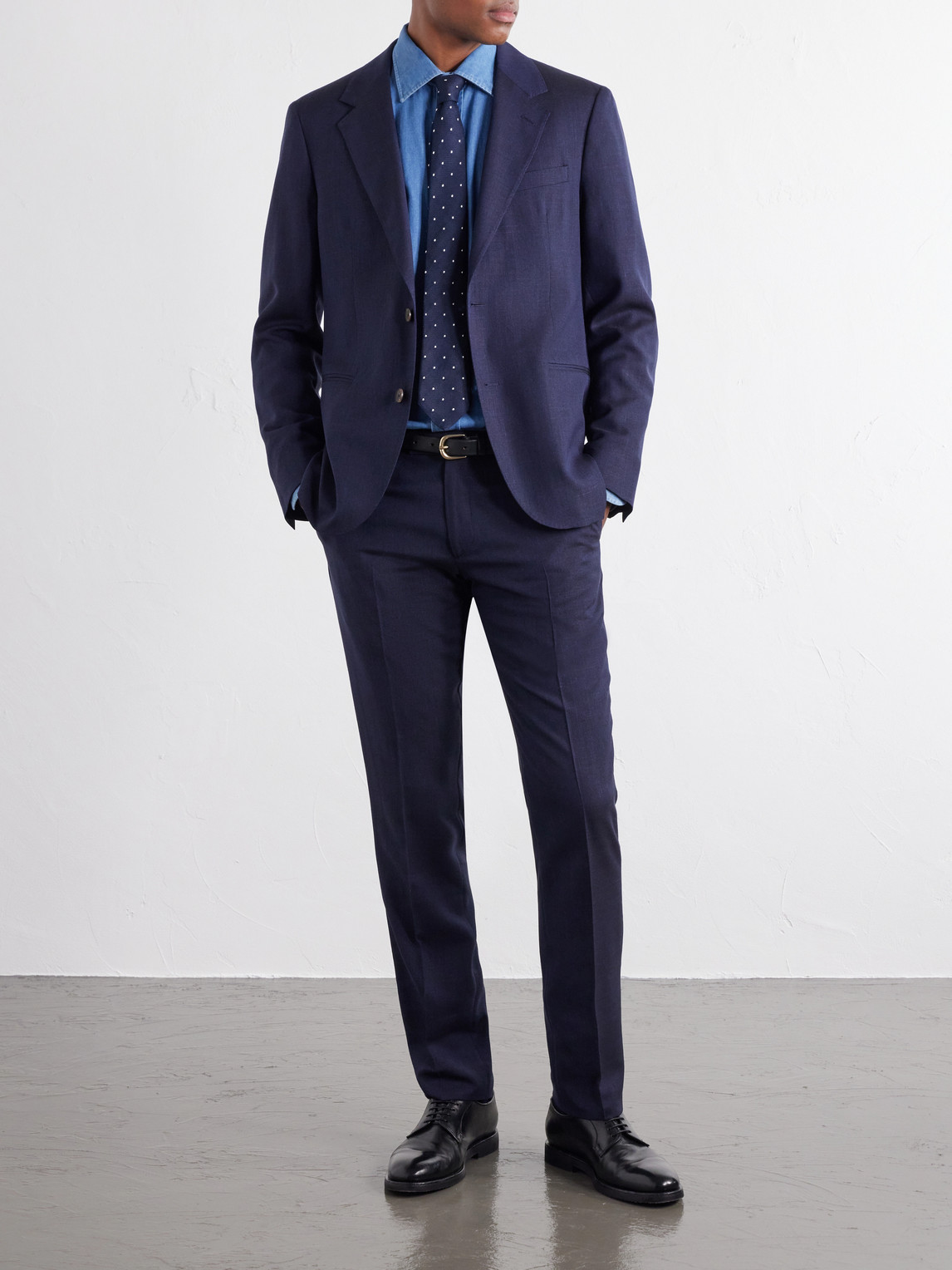 Mr P. - Straight-Leg Wool, Silk And Linen-Blend Trousers