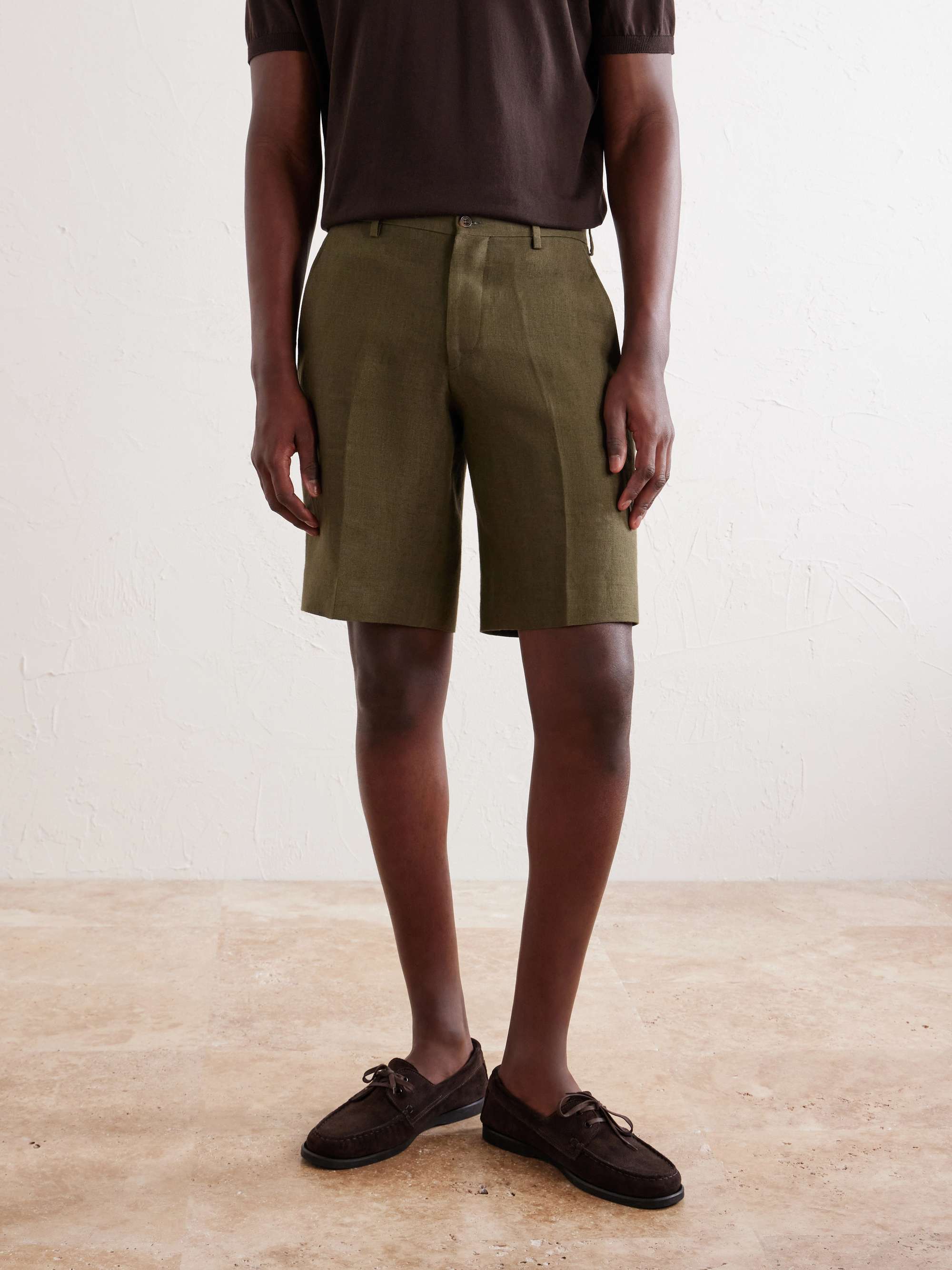 ANDERSON & SHEPPARD Linen Shorts