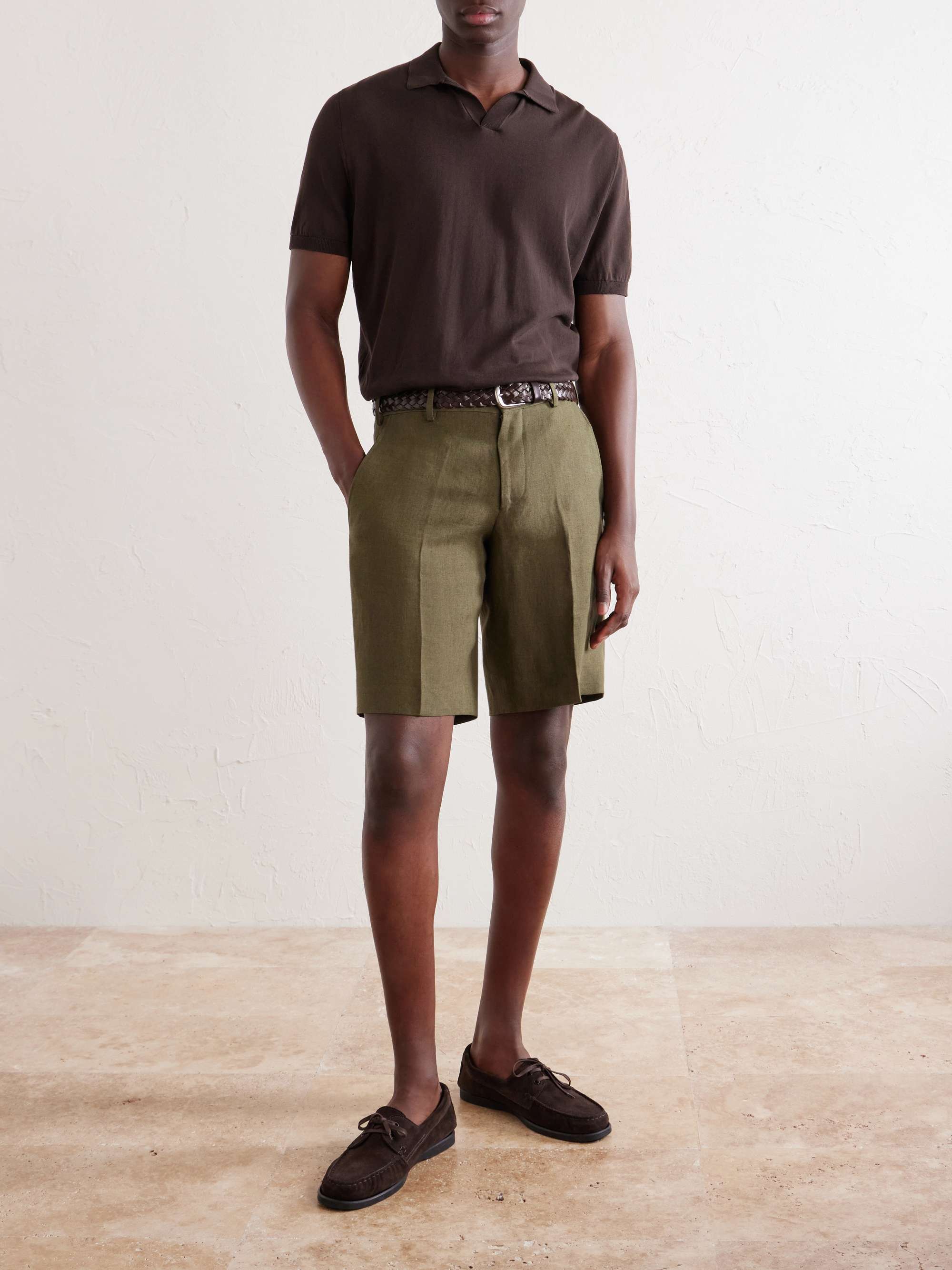ANDERSON & SHEPPARD Linen Shorts