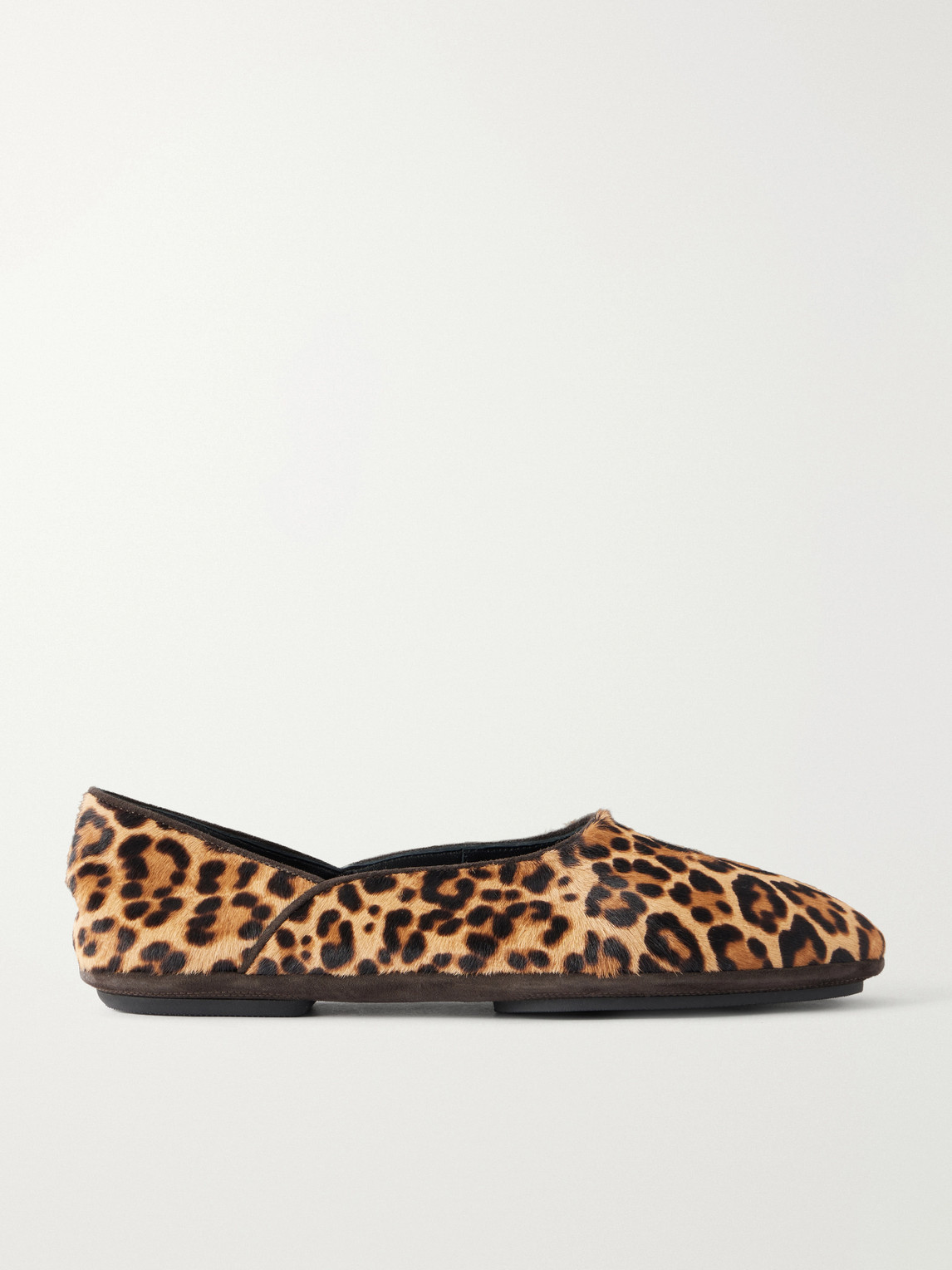 + George Cortina Leopard-Print Calf Hair Slipper