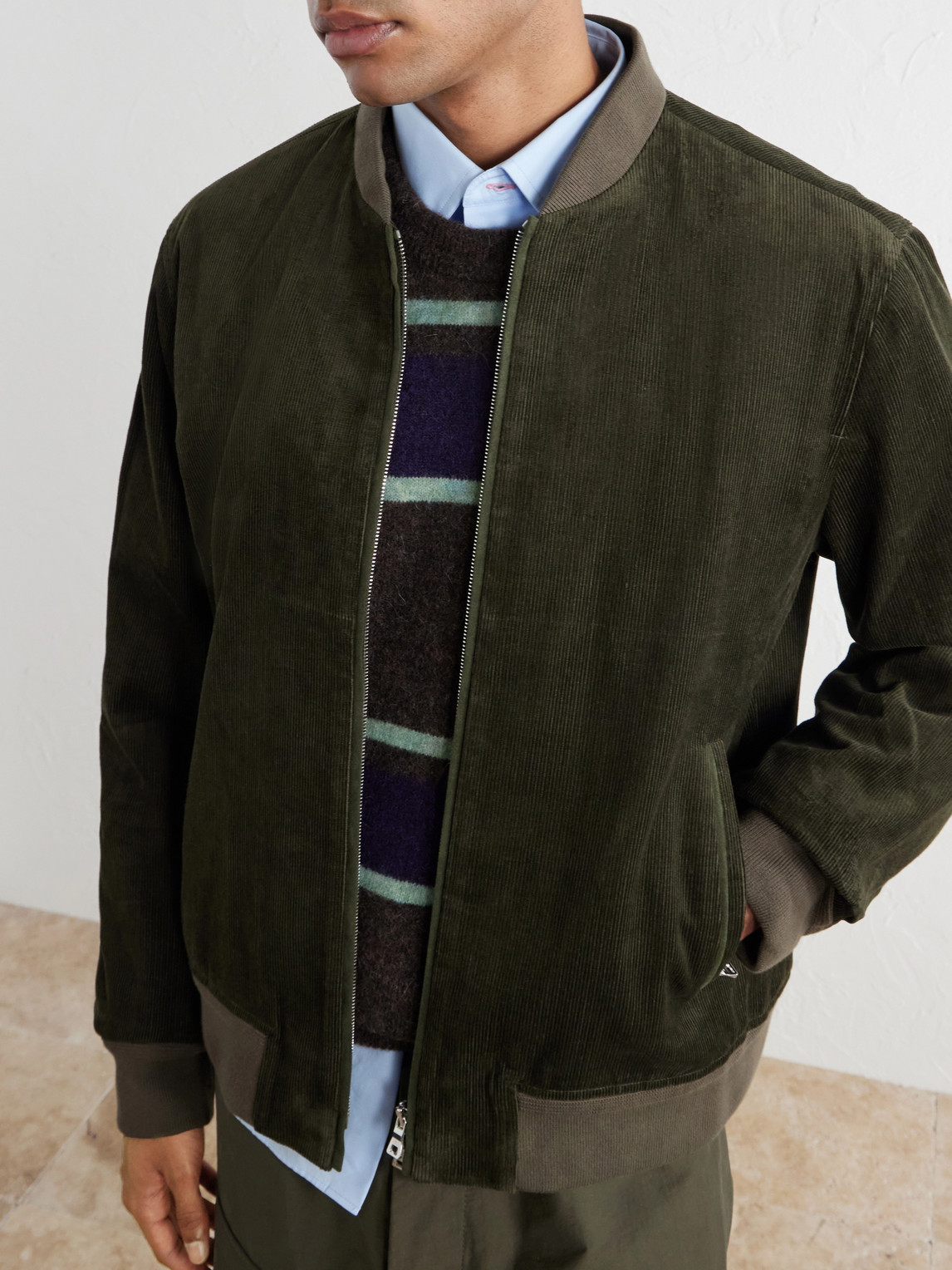 Mr P. - Cotton-Corduroy Bomber Jacket
