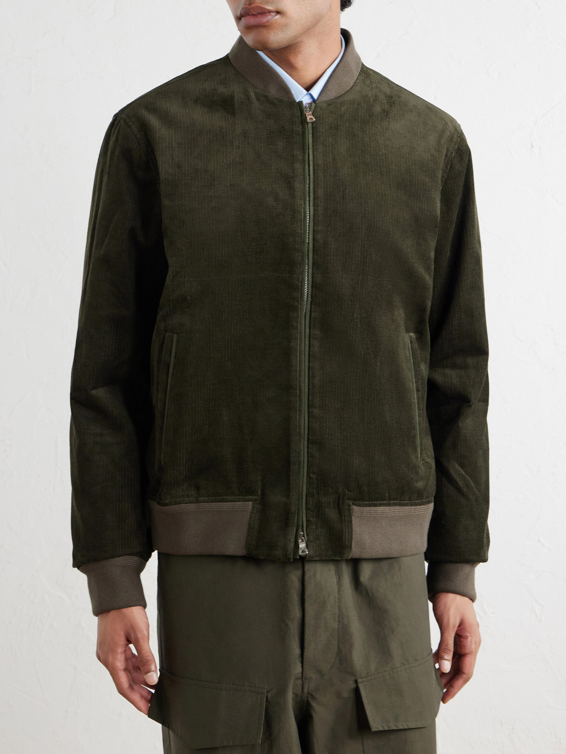 Mr P. - Cotton-Corduroy Bomber Jacket