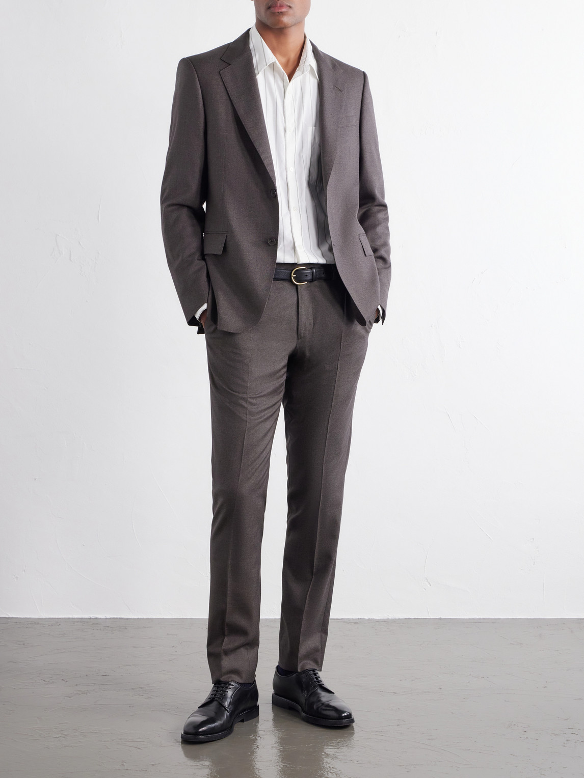 Mr P. - Striped Cotton And Silk-Blend Shirt