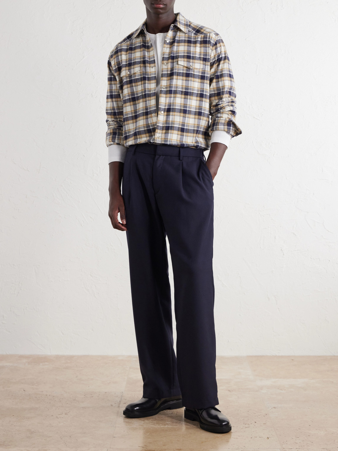 Mr P. - Western Checked Organic Cotton Shirt