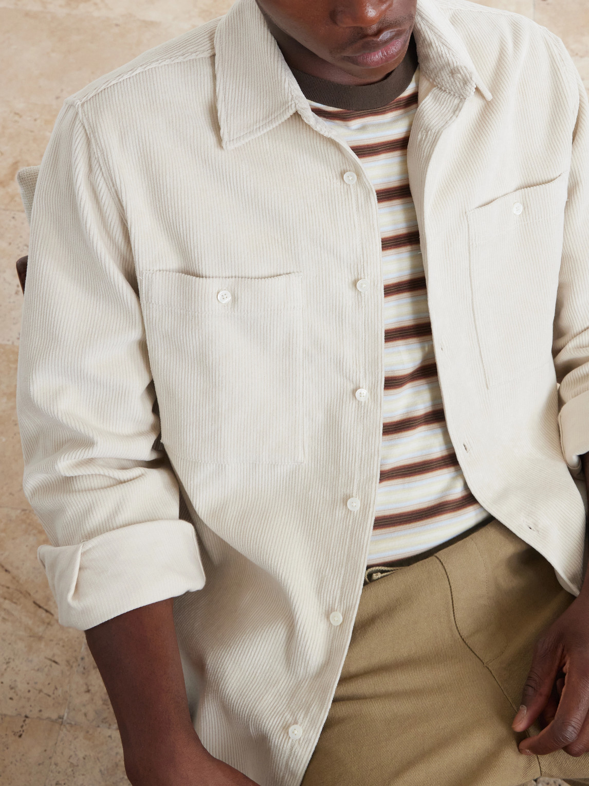 Mr P. - Cotton And Cashmere-Blend Corduroy Shirt