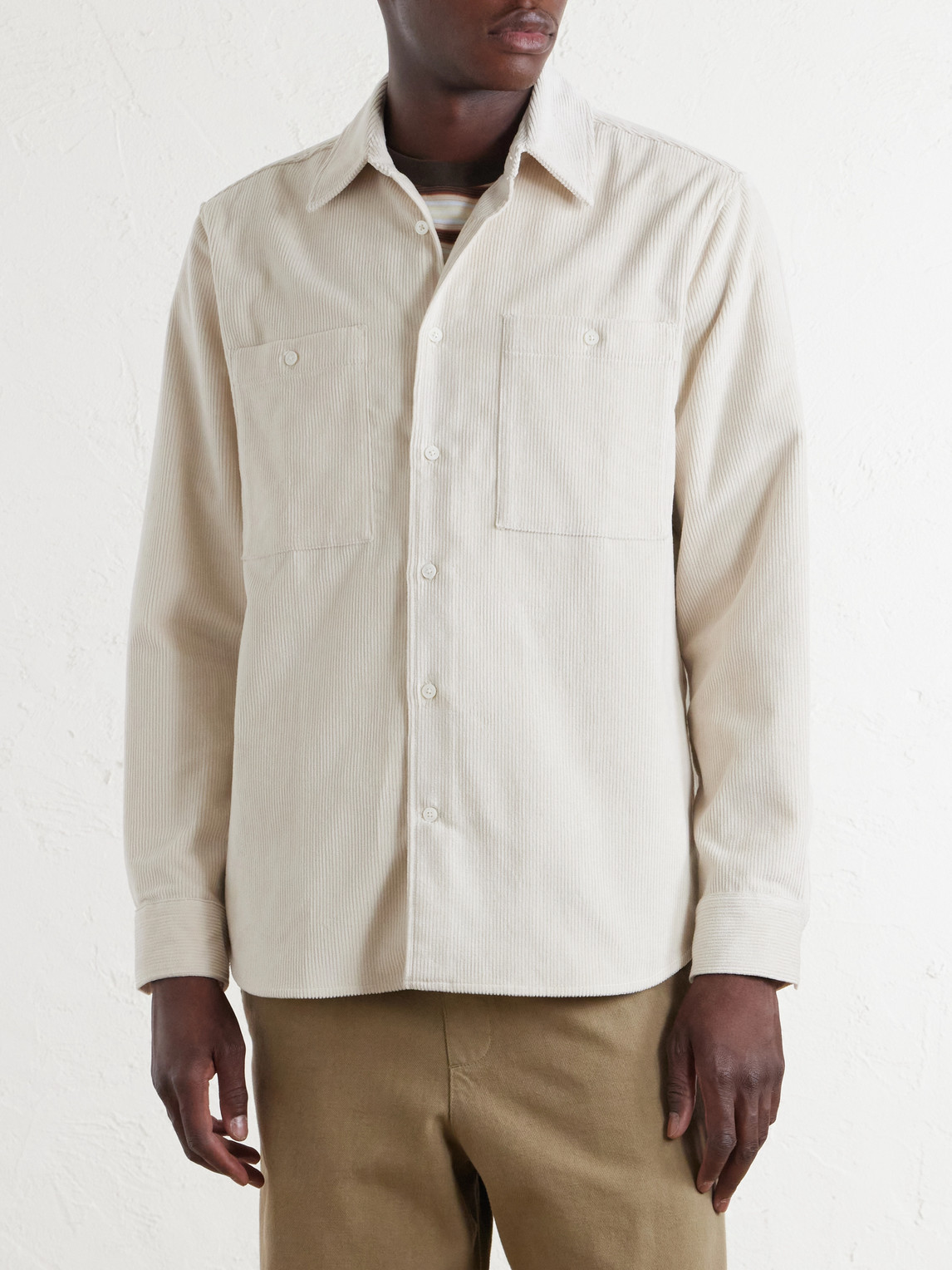 Mr P. - Cotton And Cashmere-Blend Corduroy Shirt