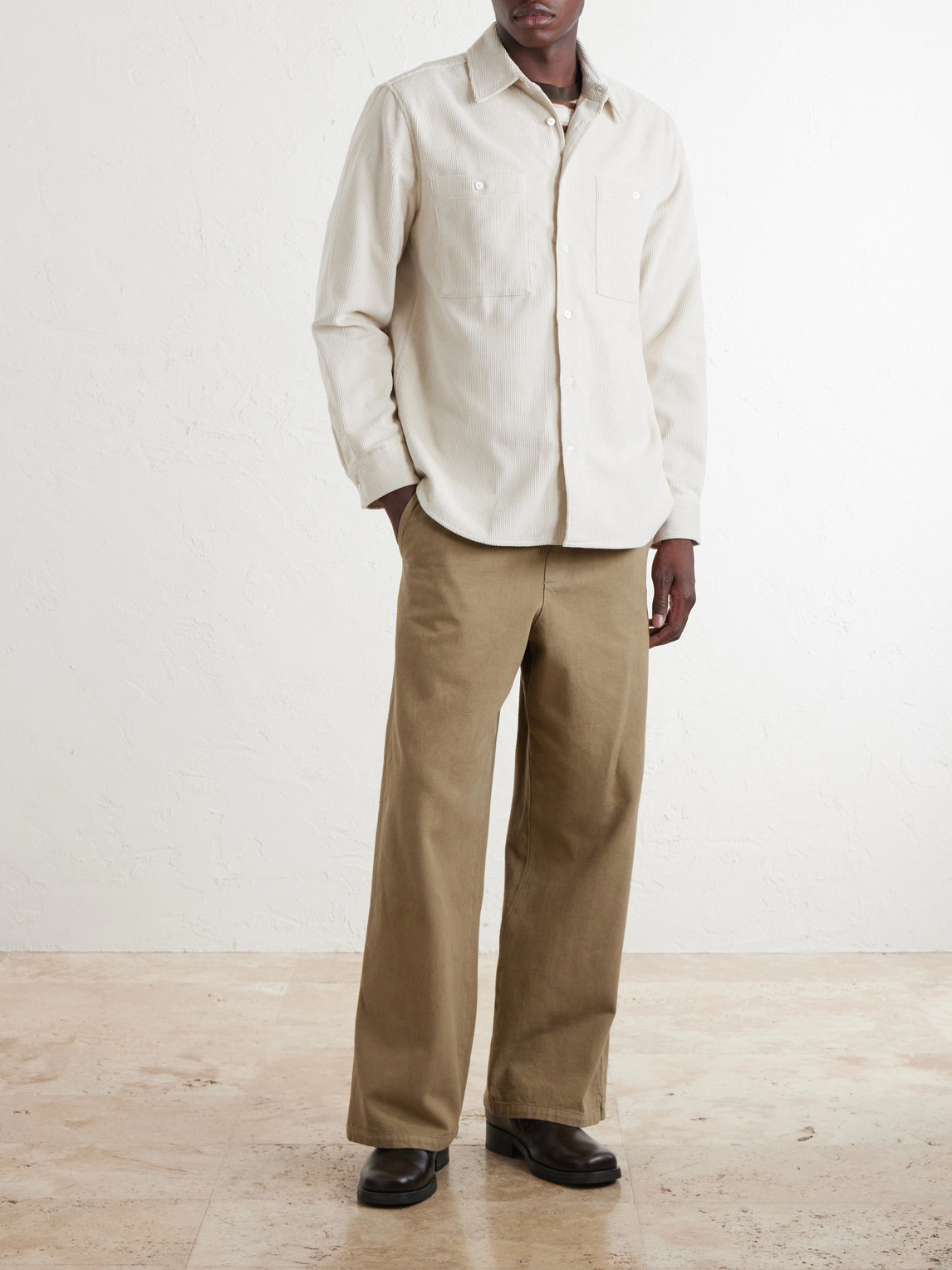 Mr P. - Cotton And Cashmere-Blend Corduroy Shirt