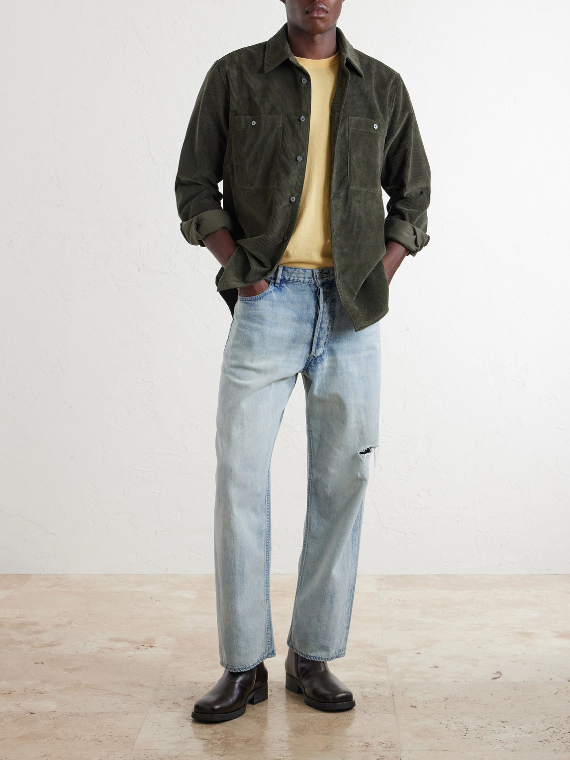 Mr P. - Cotton And Cashmere-Blend Corduroy Shirt