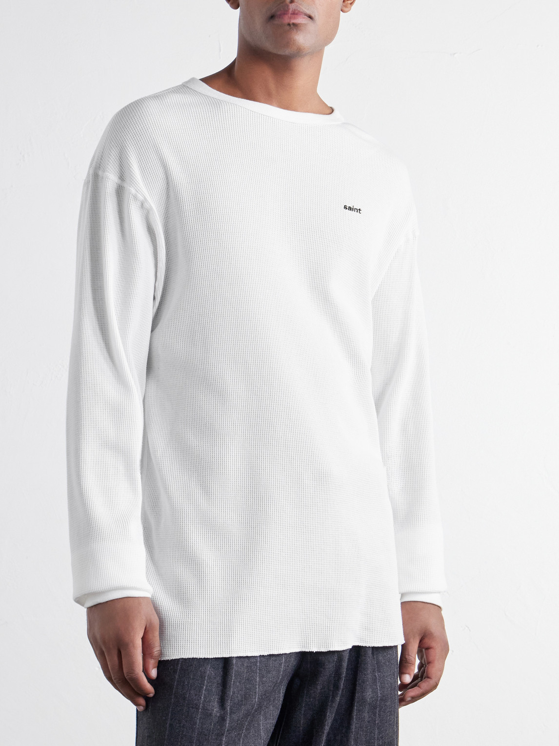 Tharmal Logo-Embroidered Waffle-Knit Cotton T-Shirt