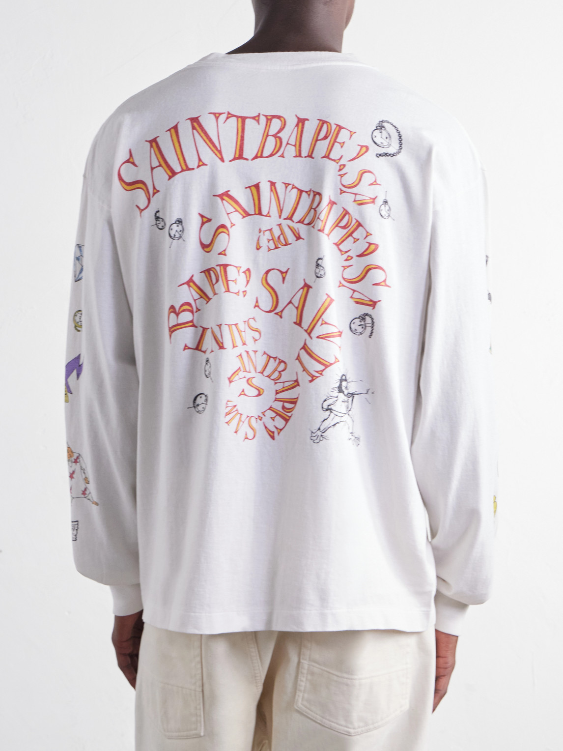 Bape® Running Printed Distressed Cotton-Jersey T-Shirt