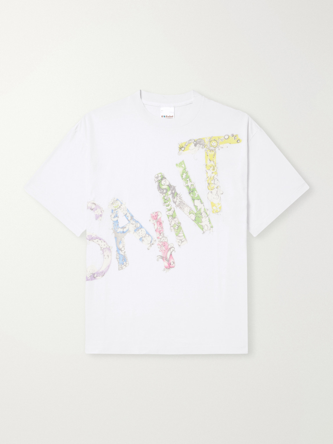 Coco Star Sims Distressed Printed Cotton-Jersey T-Shirt