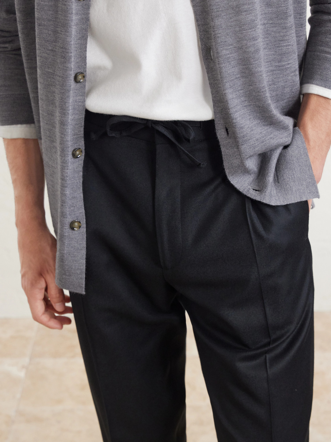 Lardini Straight-Leg Wool and Cashmere-Blend Flannel Trousers - Men | Thumbnail 5 Lardini Straight-Leg Wool and Cashmere-Blend Flannel Trousers - Men | Thumbnail 5