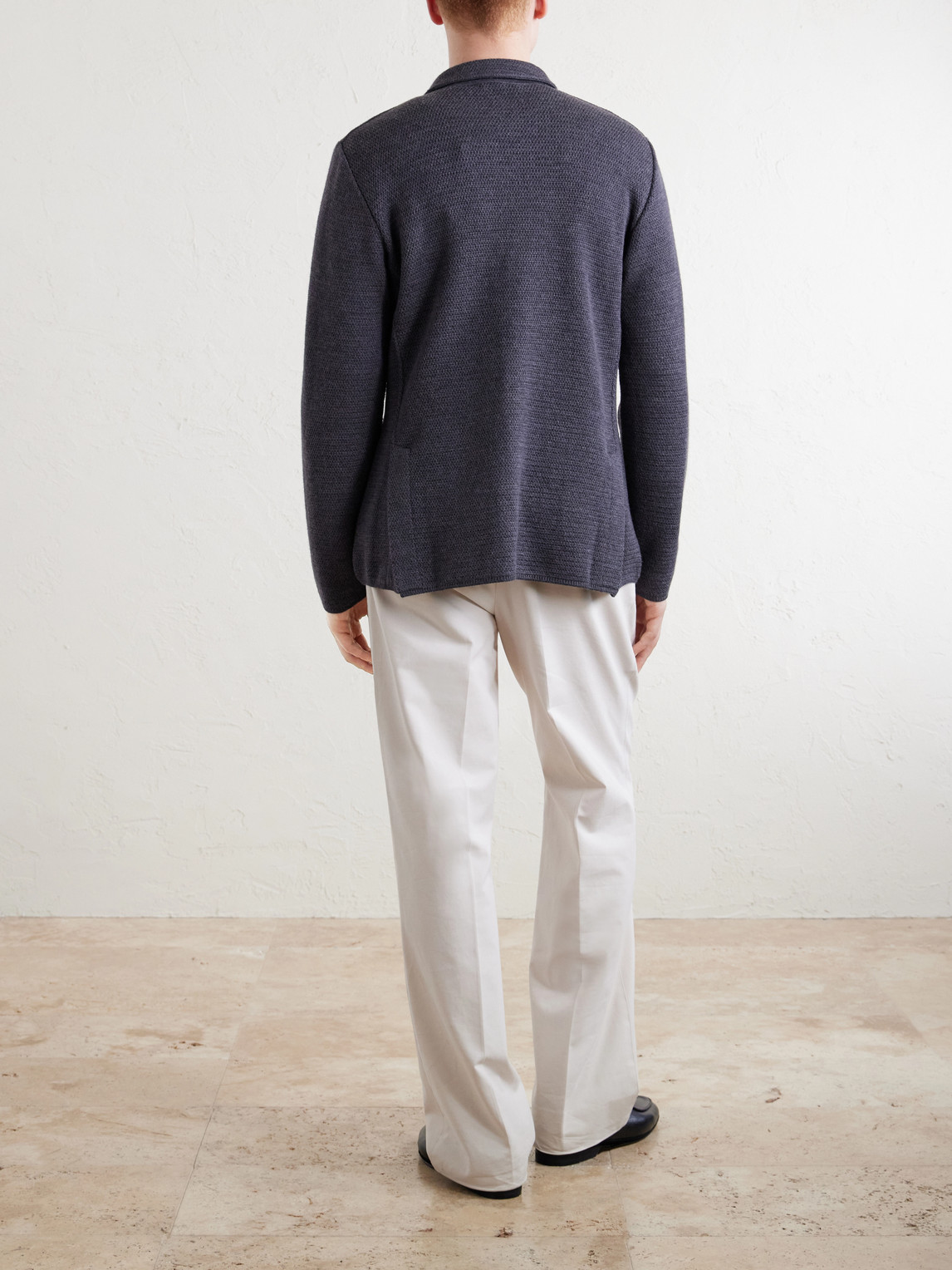  Lardini - Knitted Virgin Wool Blazer - Men - Gray - M 