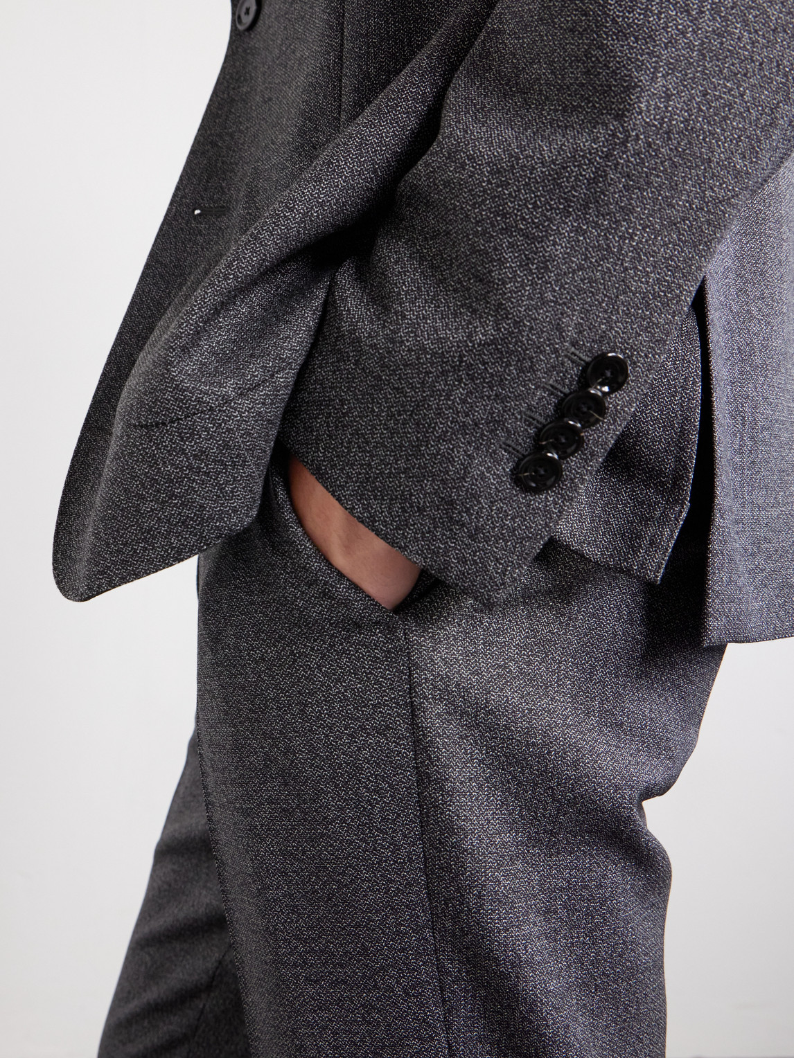 Straight-Leg Wool Suit Trousers