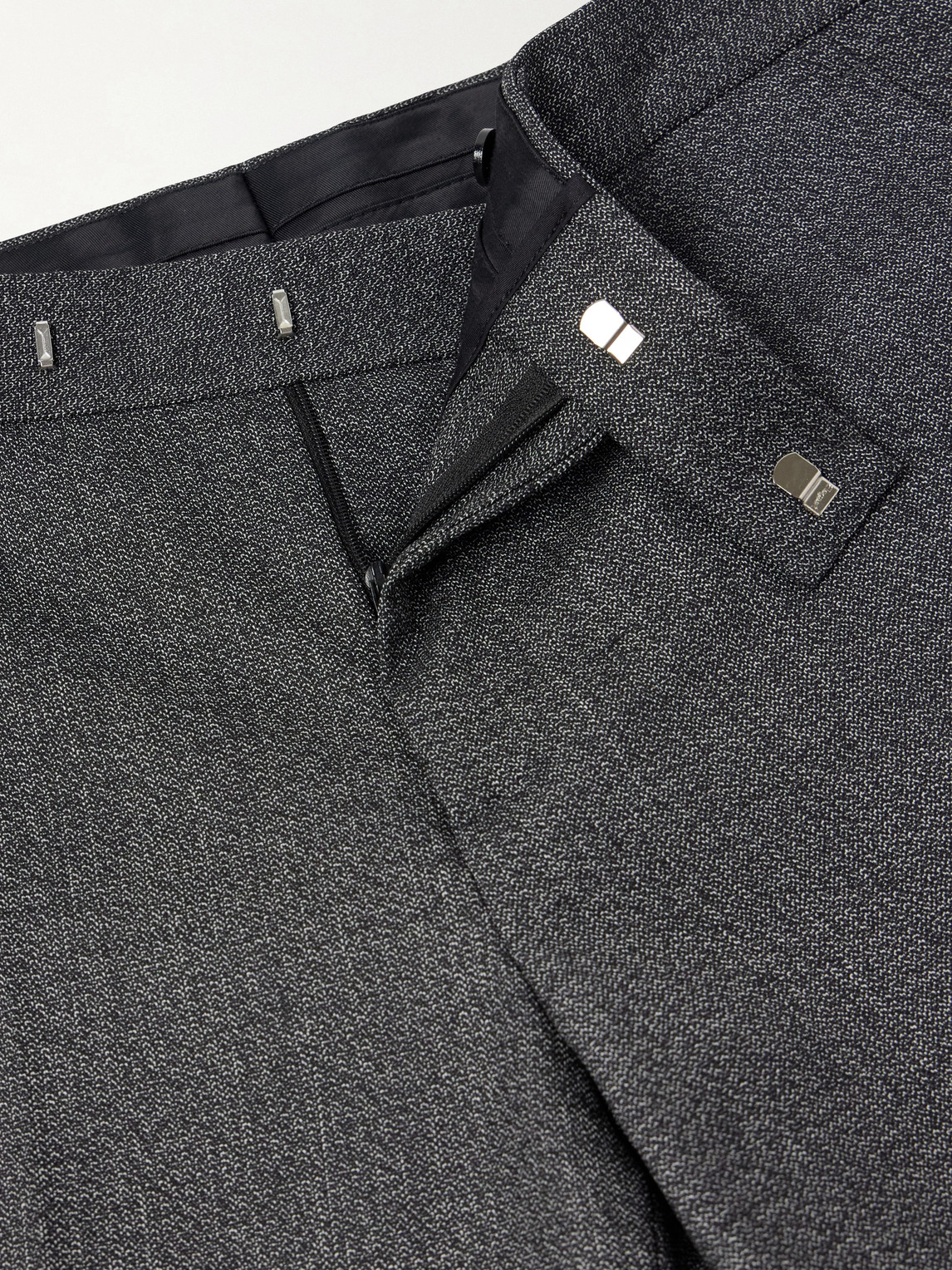Straight-Leg Wool Suit Trousers