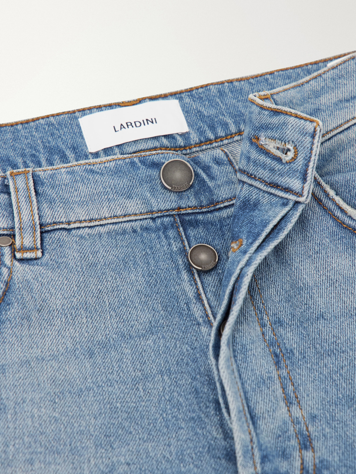 Straight-Leg Washed Jeans