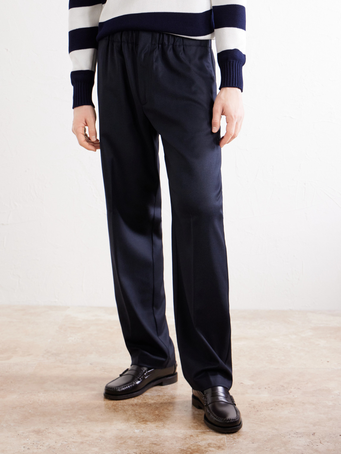 Straight-Leg Woven Trousers