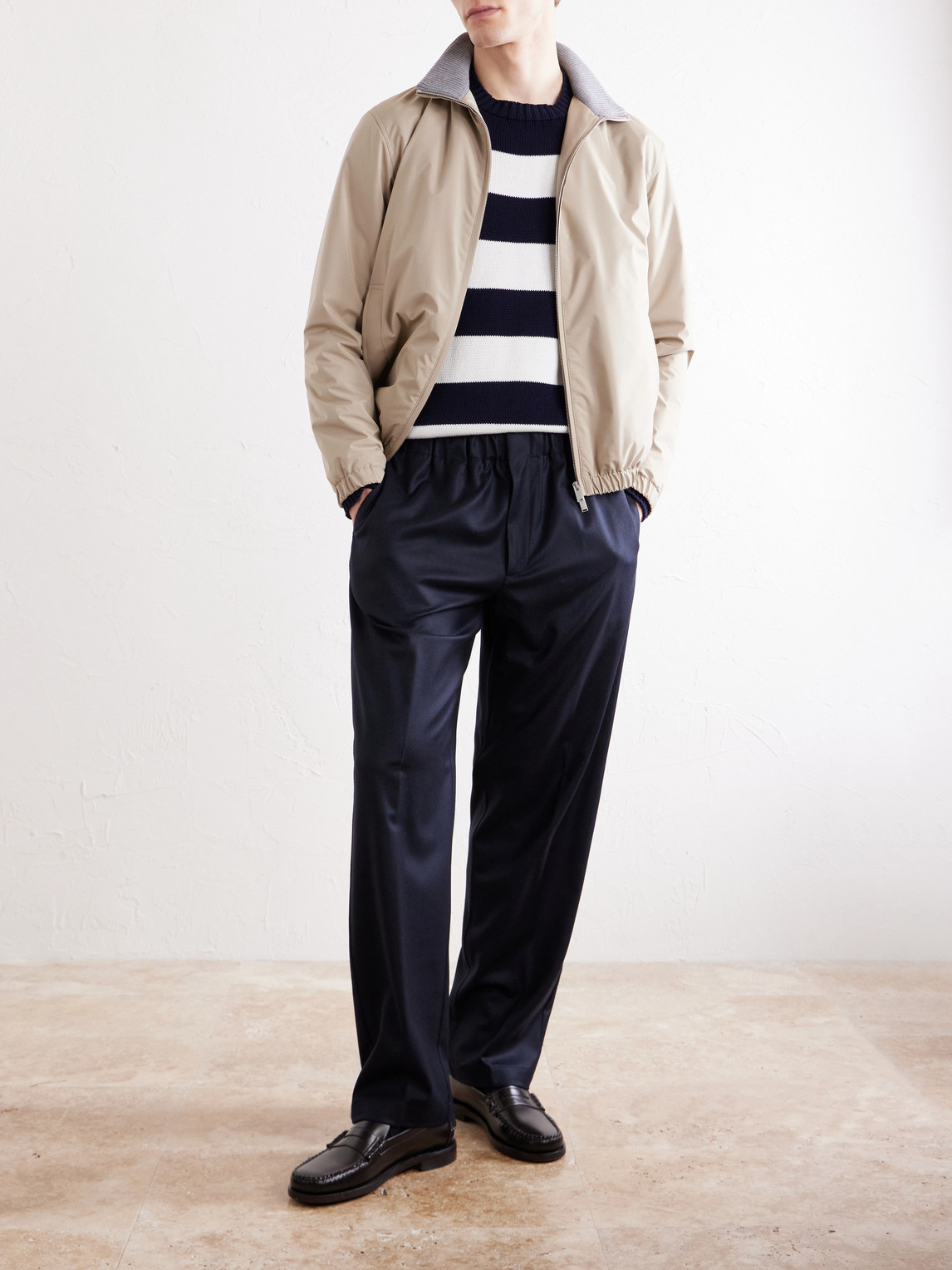 Straight-Leg Woven Trousers