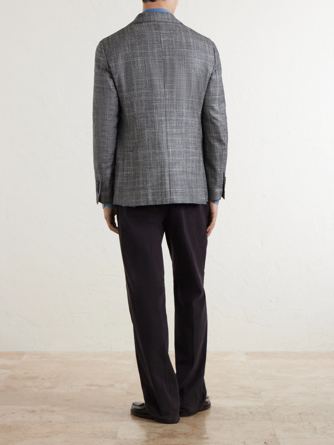 Prince Of Wales Checked Wool, Silk And Cashmere-Blend Blazer