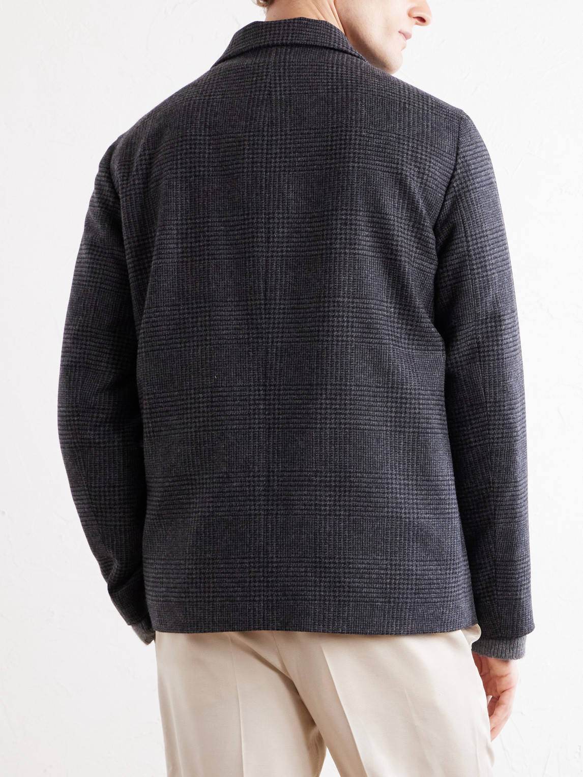 Prince Of Wales Checked Wool And Cashmere-Blend Jacket