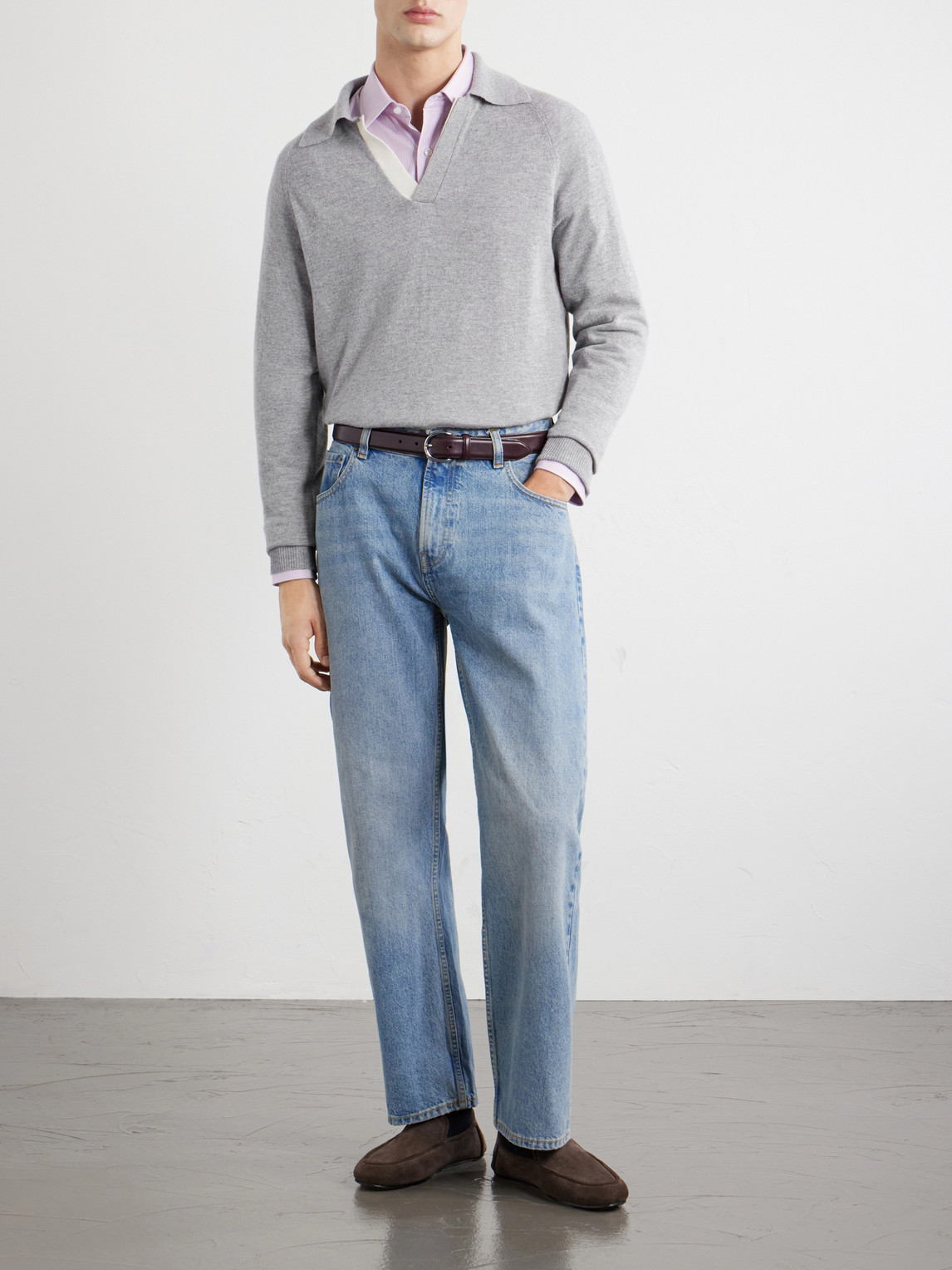Wool And Cashmere-Blend Polo Shirt