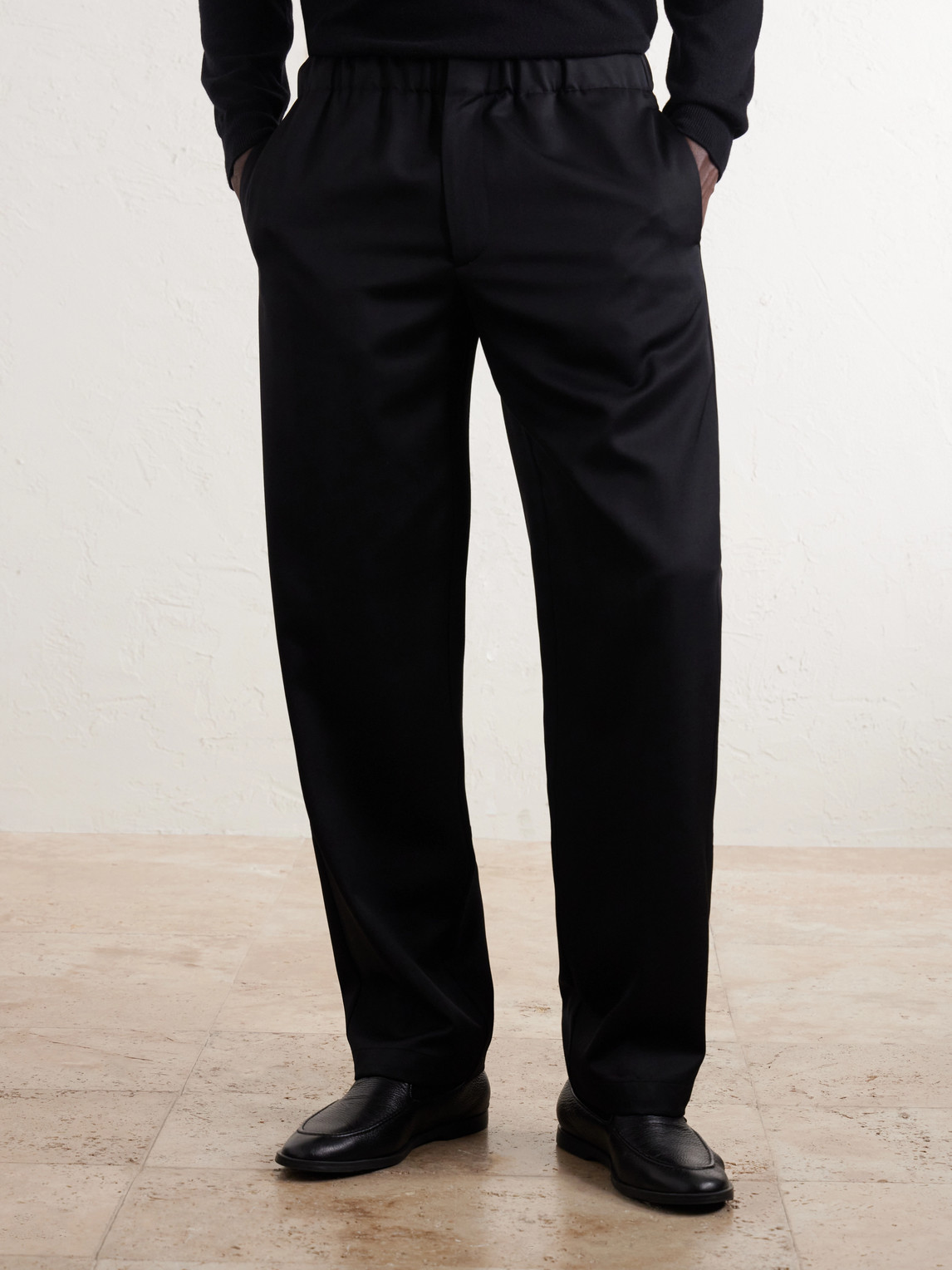 Mid-Rise Straight-Leg Wool-Twill Suit Trousers