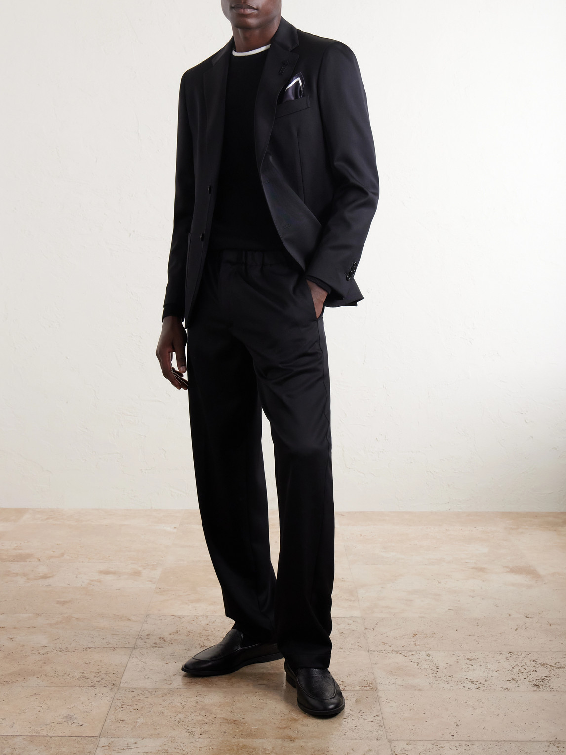 Mid-Rise Straight-Leg Wool-Twill Suit Trousers