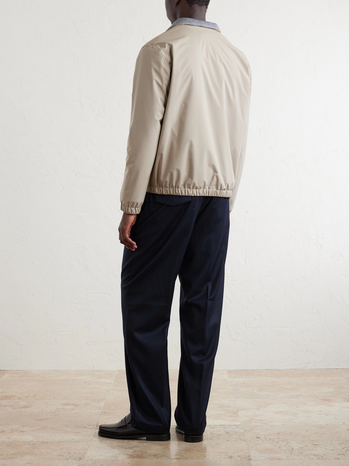Lardini Shell Bomber Jacket In Neutral