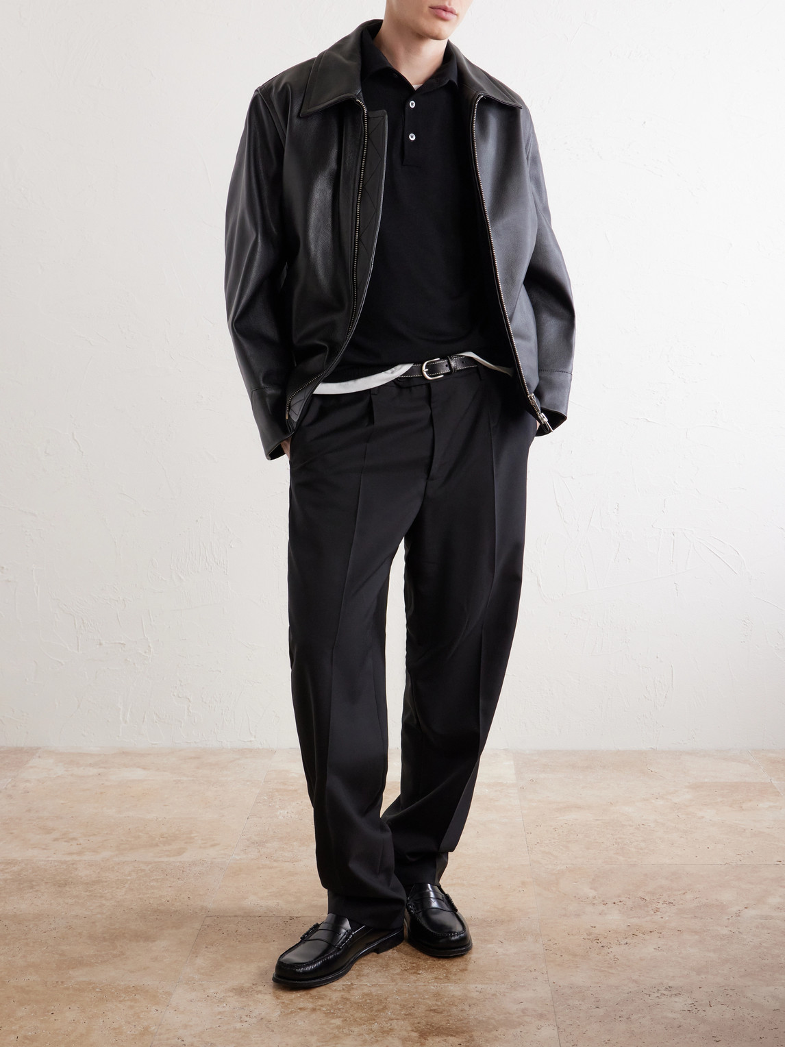 Virgin Wool Polo Sweater